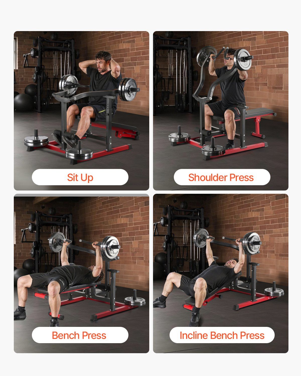 Chest Press Machine, 450 LBS Bench Press Set, Adjustable Flat Incline Bench with Independent Converging Arms, Upper Chest Equipment, Fitness Home Gym Equipment for Chest, AB Workouts, Shoulder - Image 6