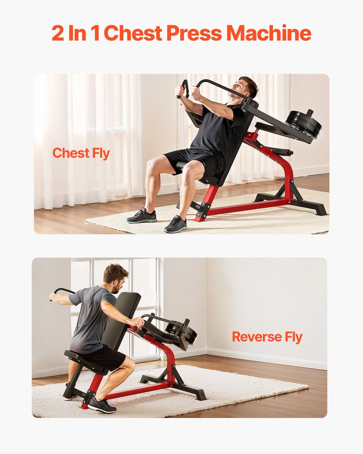 Incline Chest Fly and Rear Delt Fly Machine, 450 LBS Chest Machine, Adjustable Fitness Chest Bench Set, Home Gym Equipment for Upper Body Strength Training Machine - Image 6