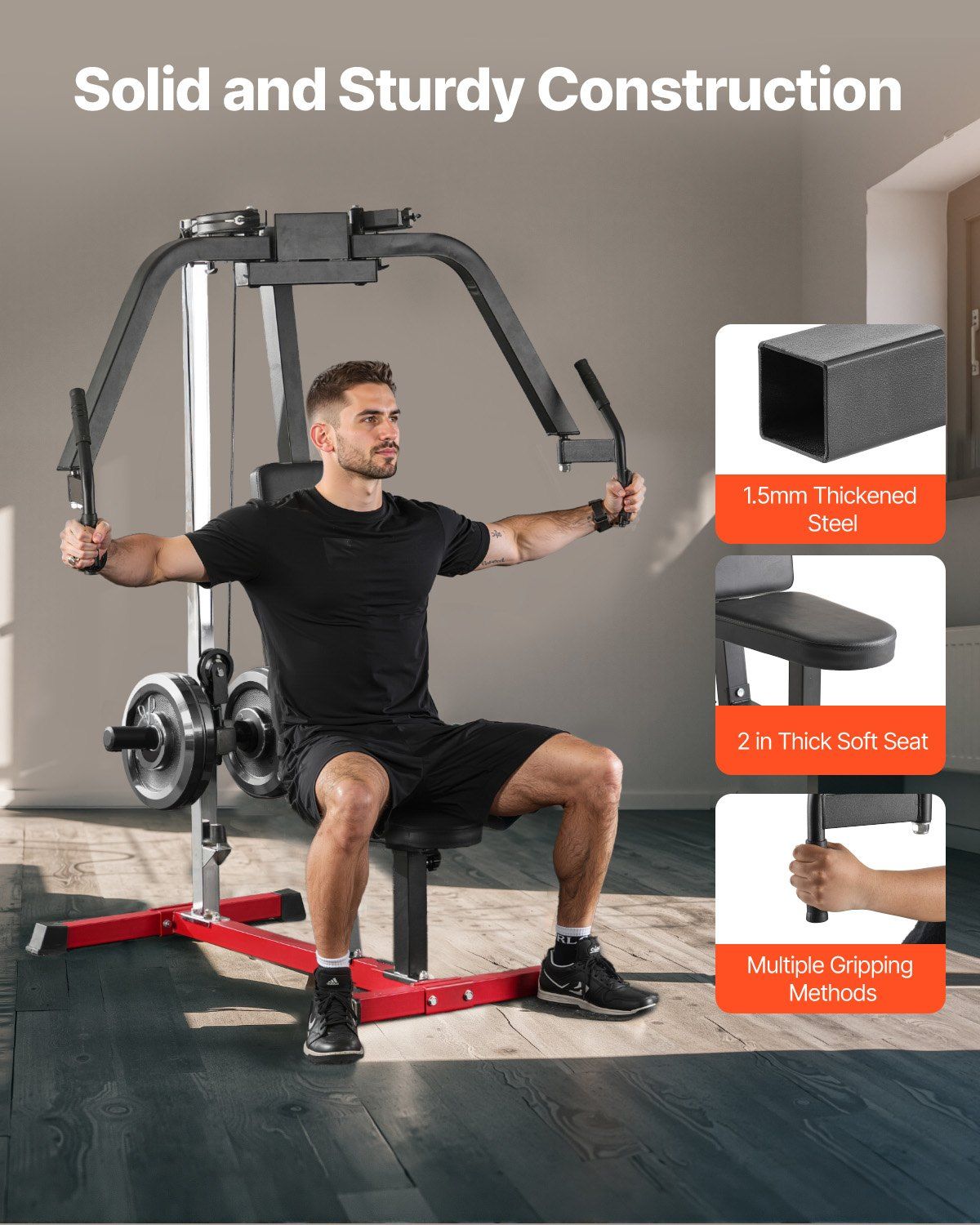 Chest Fly Machine, Upper Body Specialty Machine for Home Gym, Adjustable Fly and Reverse Delt Machine, for Chest, Back, Pectoral, Rear Deltoid and Shoulder Workouts, Hold up to 450LBS - Image 5