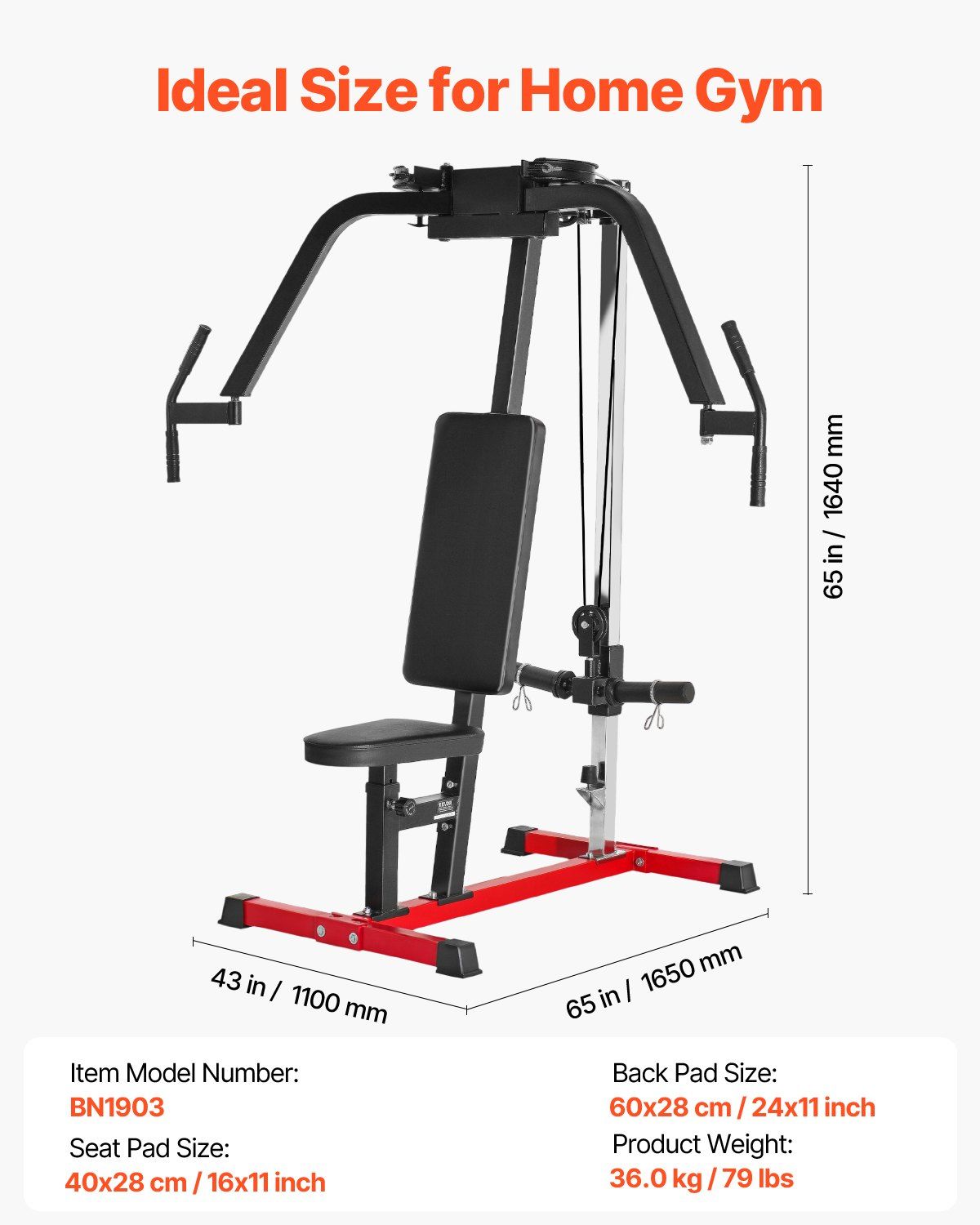Chest Fly Machine, Upper Body Specialty Machine for Home Gym, Adjustable Fly and Reverse Delt Machine, for Chest, Back, Pectoral, Rear Deltoid and Shoulder Workouts, Hold up to 450LBS - Image 7