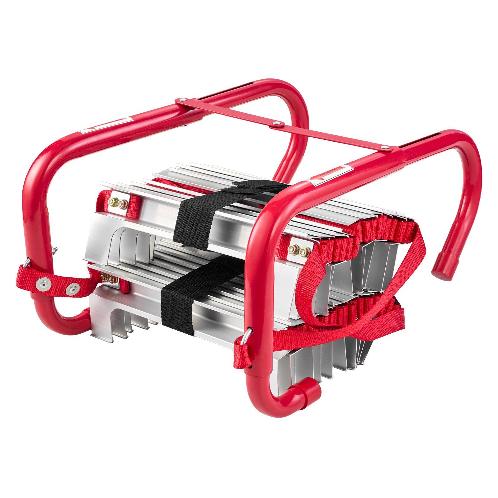 Fire Escape Ladder, 3-Story 7.62m Retractable Emergency Fire Ladder, Lightweight Aluminum Alloy Safety Escape Ladders with Sturdy Polyester Strap, Anti-Slip Rung & Wide Steps, 453KG Max Loading - Image 1