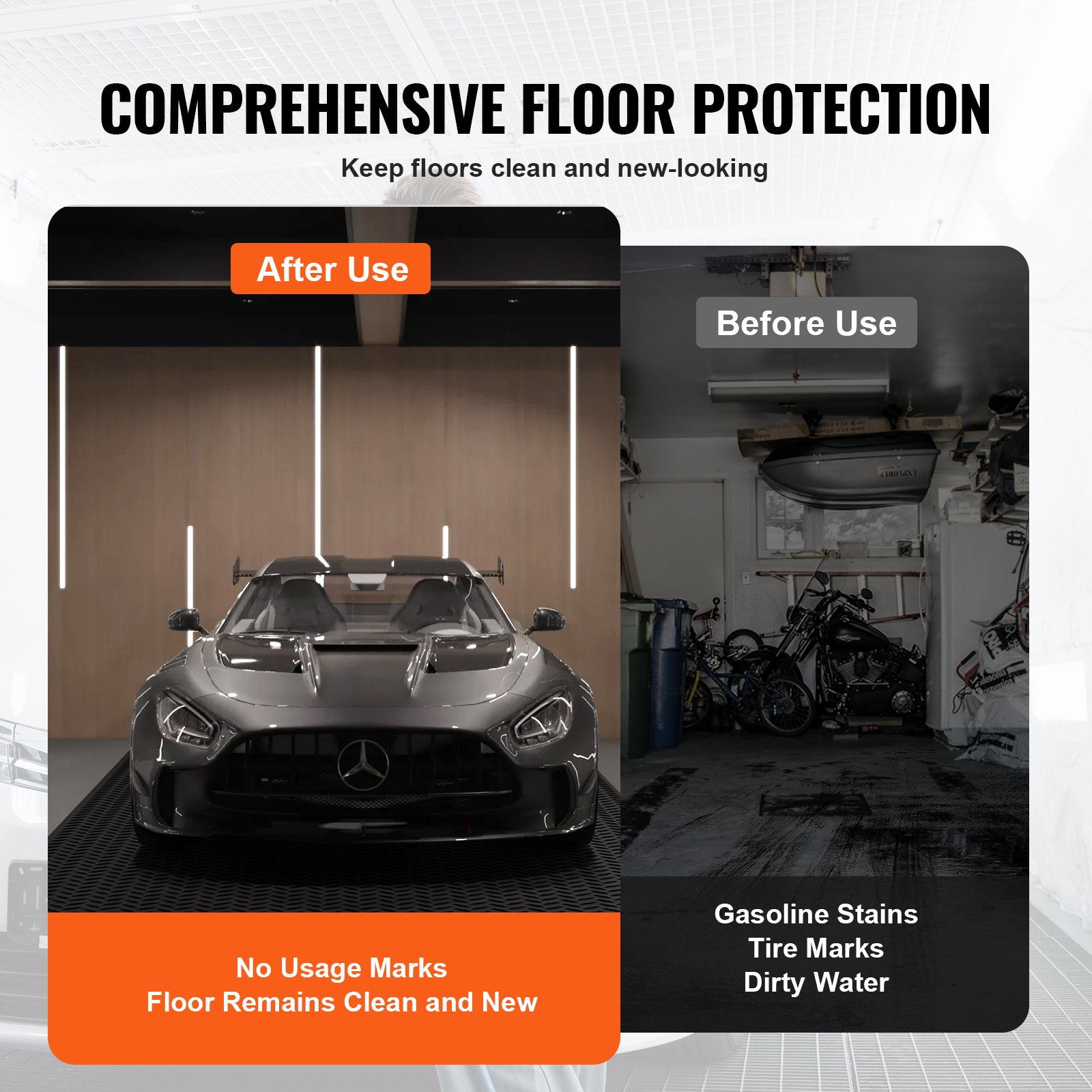 Diamond-Plate Rubber Flooring Roll, 3 mm x 4 ft x 8 ft Garage Floor Mat, SBR Rubber Garage Flooring Roll, Easy to Clean, Diamond Plate Rubber Mat for Under Cars, Garage Industry Gym, Black - Image 6