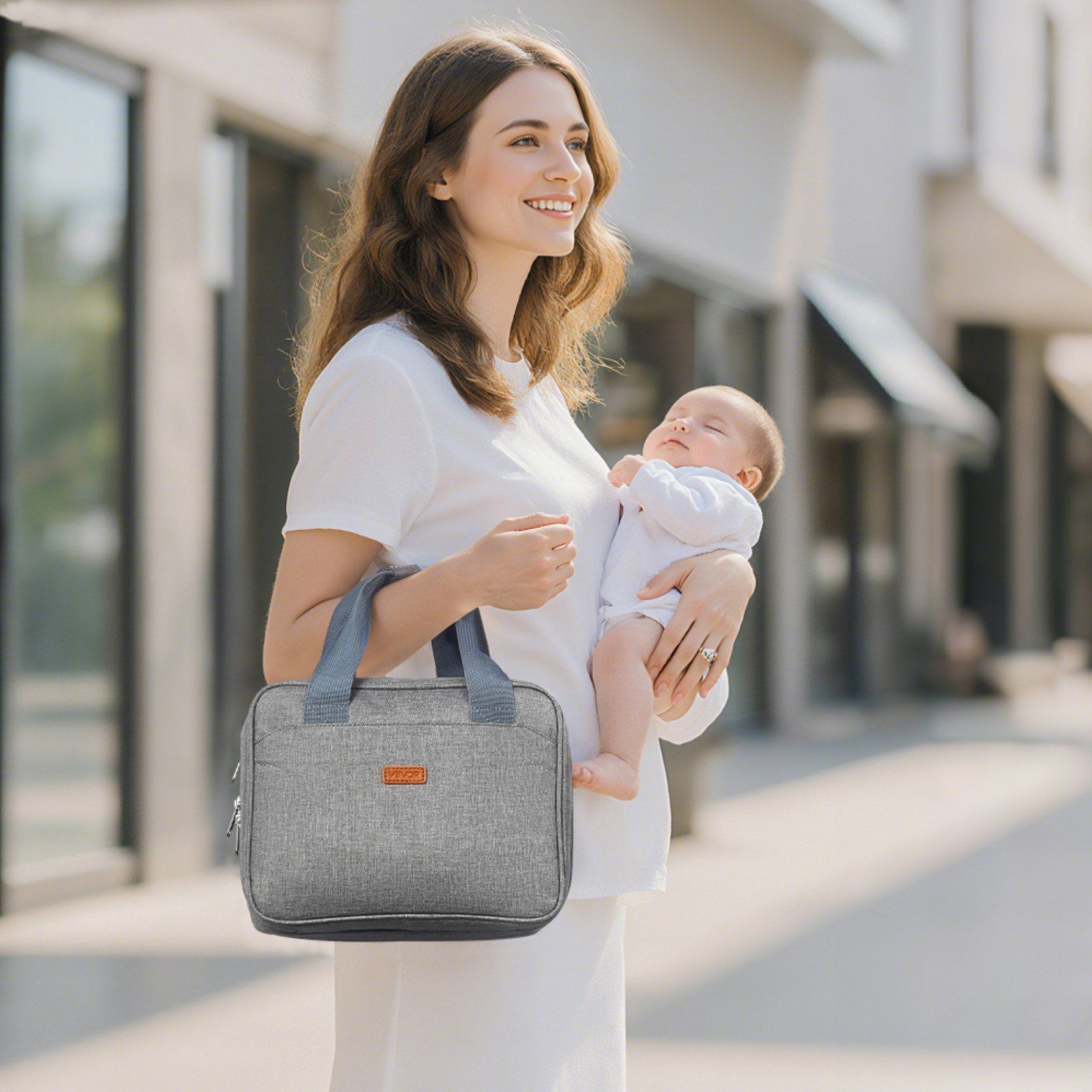 Wearable Breast Pump Bag, Breast Feeding Bag with Ice Pack, Fits for M5/M6, Pumping Accessories & Breastmilk Storage, Portable Pump Carrying Case for Work, Travel & Family Use, Grey - Image 8