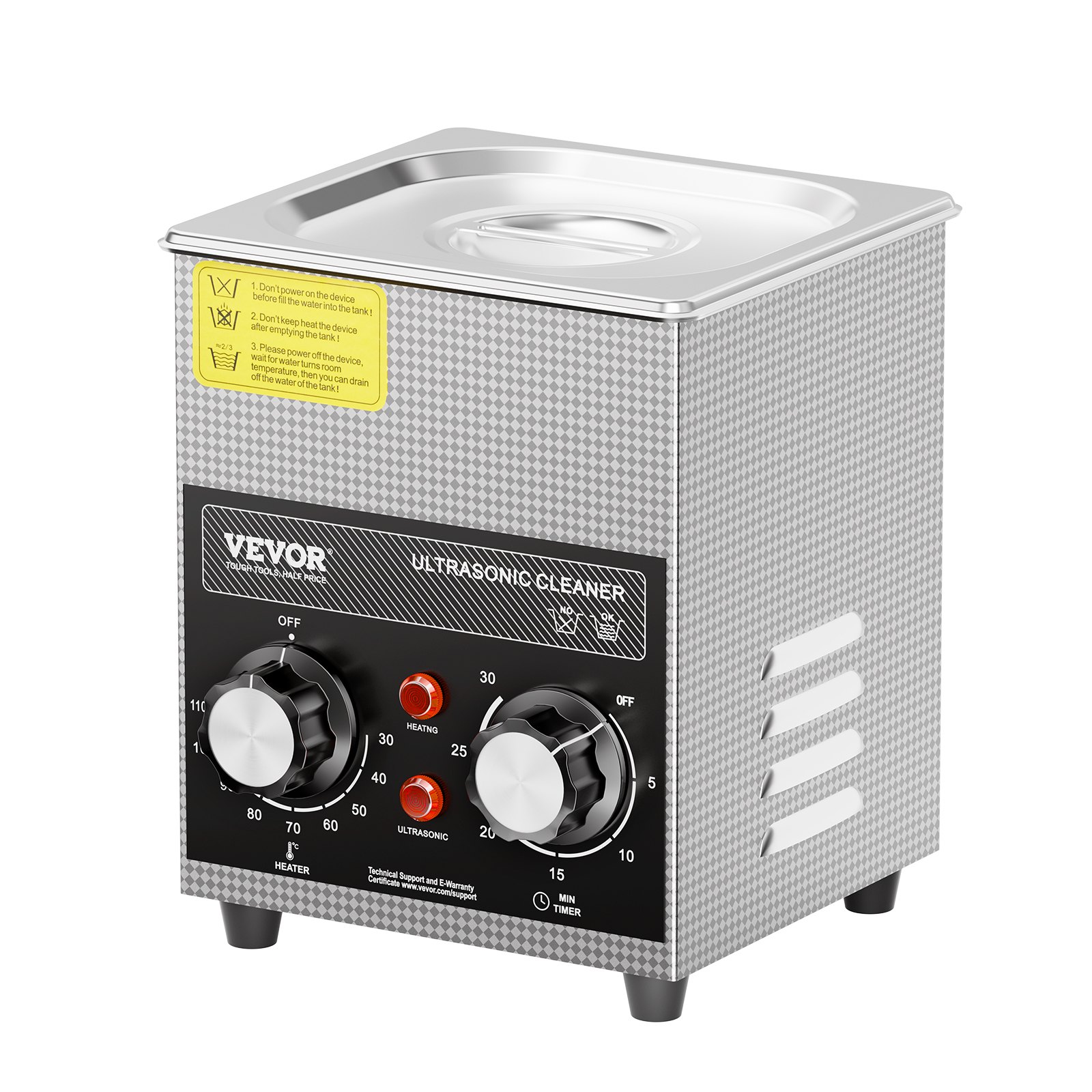 2L Ultrasonic Cleaner with Heater Timer & Basket, Professional Digital Sonic Cavitation Machine, 60W Cleaning Machine for Watch Instruments, Glasses, Coin, Metal Parts, Tool - Image 1