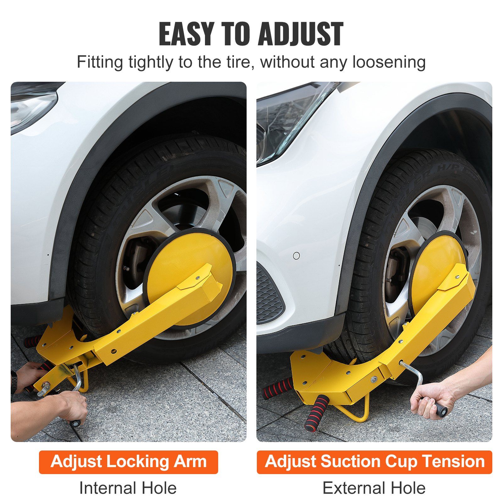 Wheel Lock Clamp, 2-Pack Trailer Wheel Lock, Heavy-Duty Anti Theft Tire Lock, Adjustable Tire Boot Lock Tire Claw, Trailer Wheel Locks for RV Trailers, Cars, Trucks, SUVs - Image 7