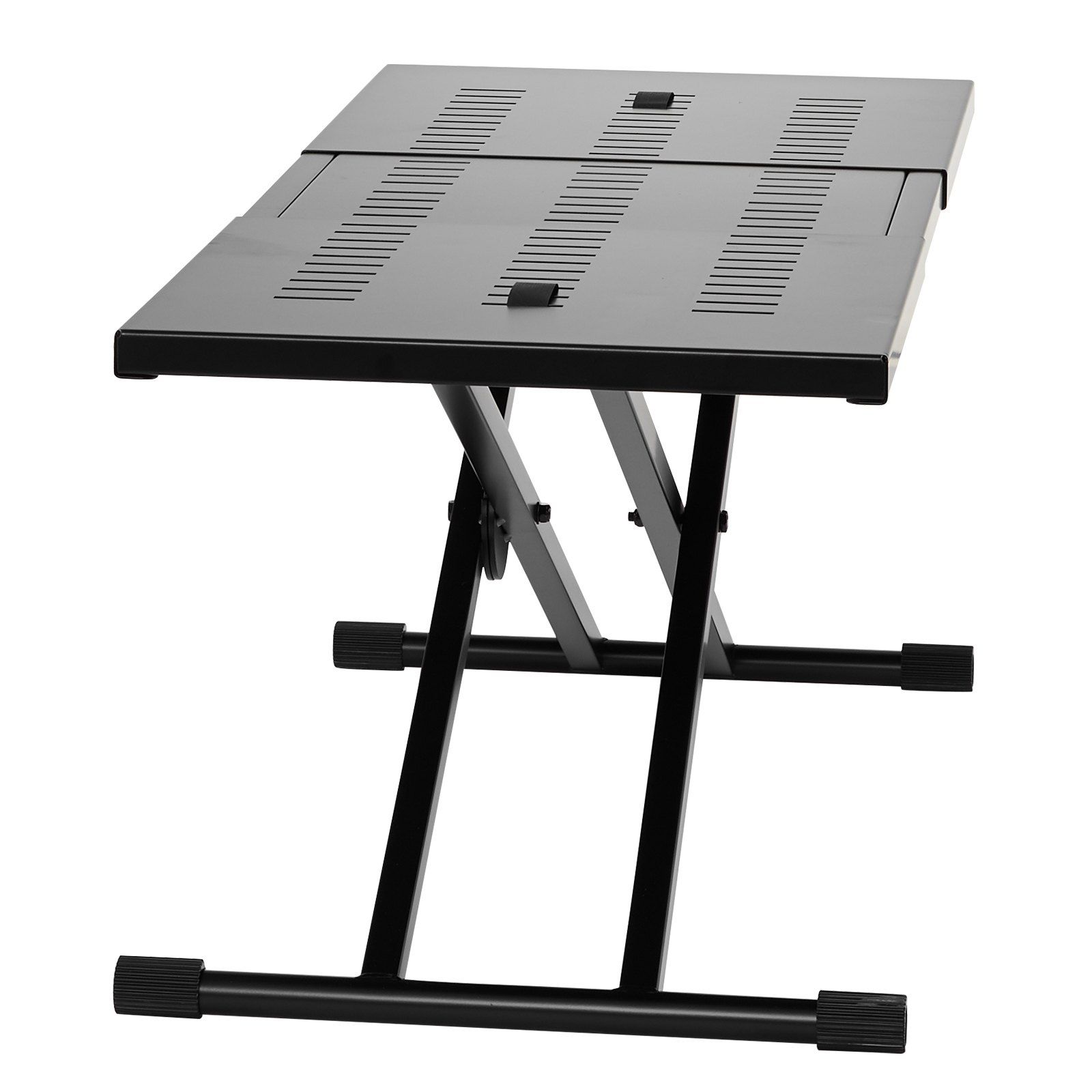 DJ Table Stand, (820-1095)x465 mm Portable DJ Laptop and Controller Stand, Lightweight DJ Desk DJ Booth Adjustable Height DJ Stand, Foldable Double-X Keyboard Stand & Tabletop, Audio Mixer Stand - Image 1
