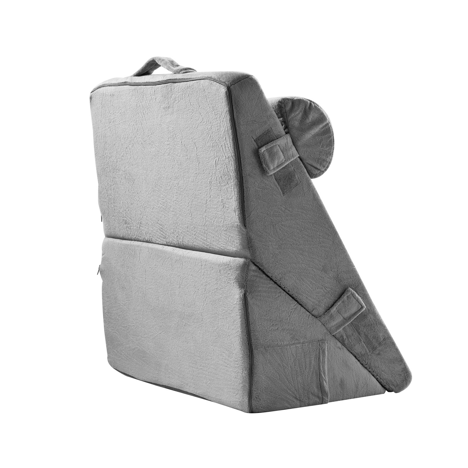 Bed Wedge Pillow for Sleeping, 3 Pcs Adjustable Orthopedic Bed Wedge Set, with Washable Cover & Foam Support, Post Surgery Pillow for Acid Reflux, Back Pain, Snoring Relief & GERD, Dark Grey - Image 1