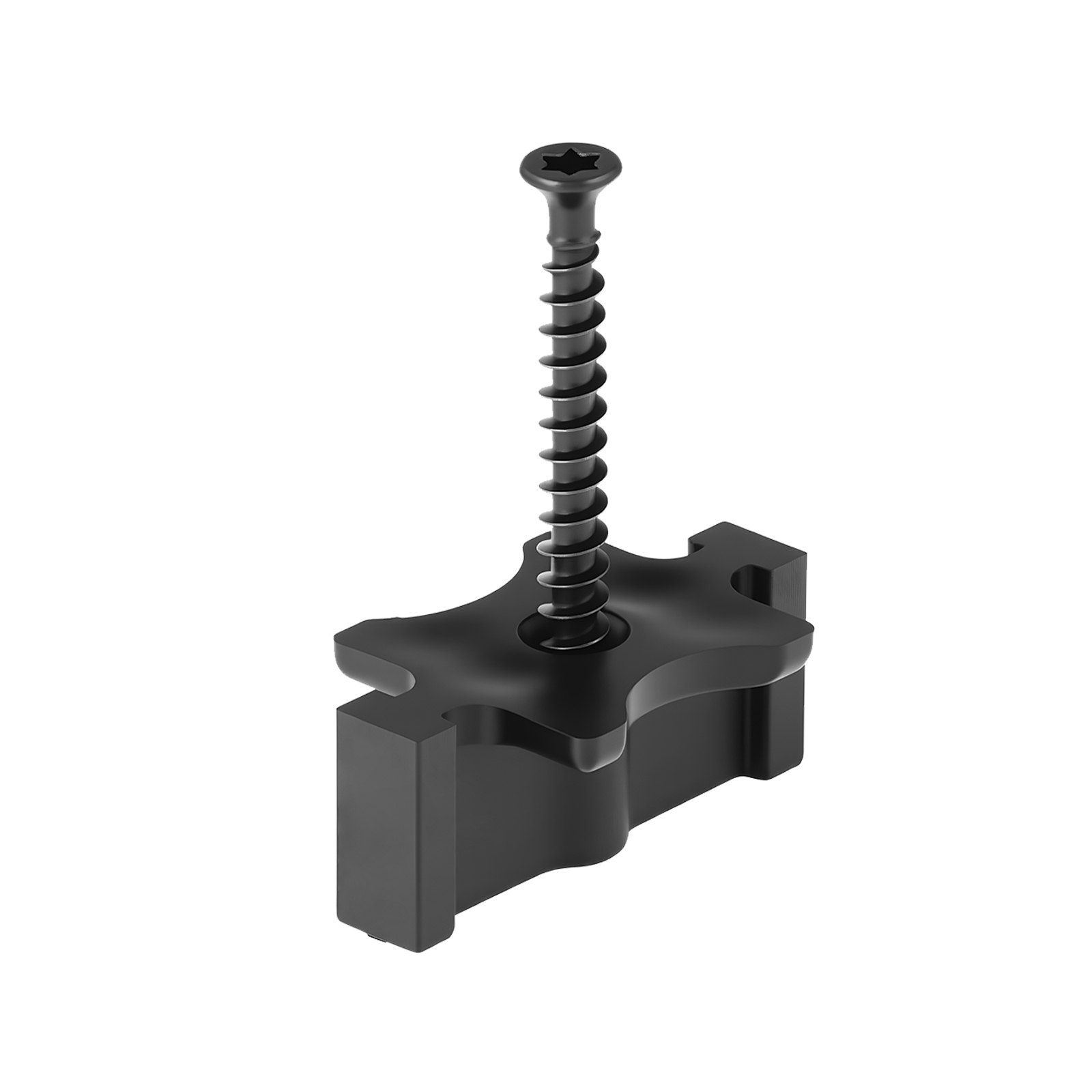 90PCS Hidden Deck Fasteners for Composite Decking Board, Universal Composite T Clips & Plastic Hidden Fasteners with Metal Screws,Polypropylene PP Clips Works with 6.5 mm Gaps, Black - Image 1