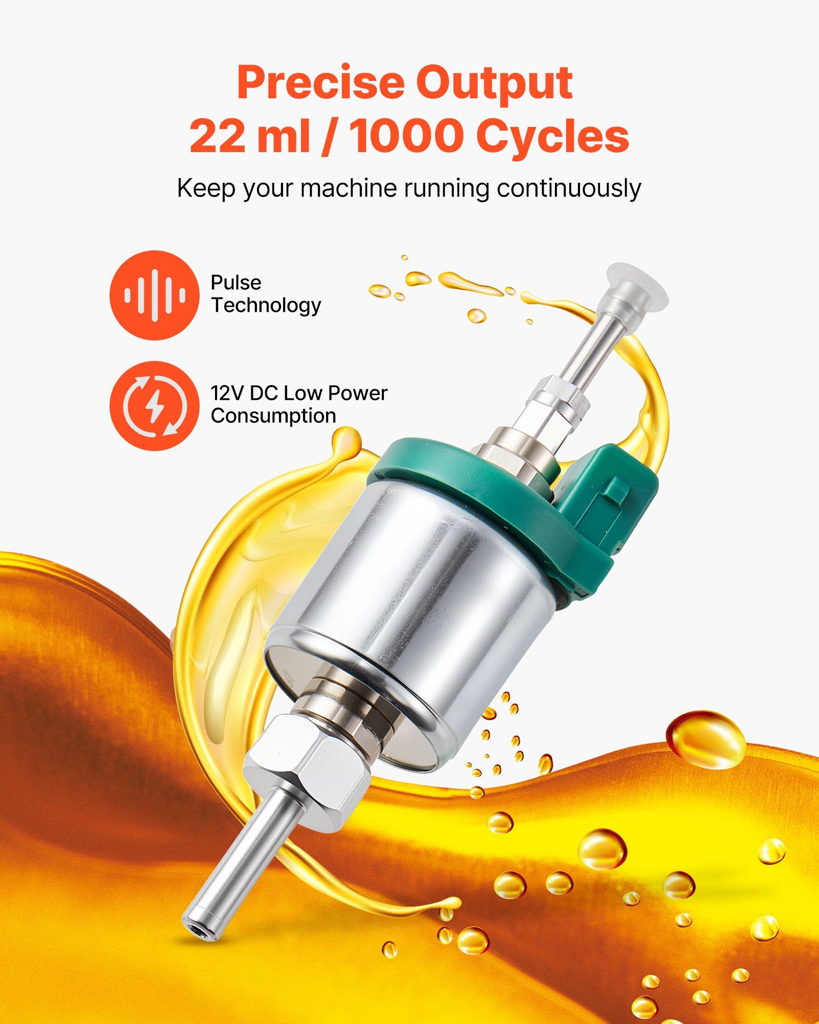 Diesel Heater Fuel Pump, 12V DC Car Air Heater Diesel Fuel Dosing Pump, 22ML Aluminum Air Diesels Parking Heaters Pumps Fits for 2KW 5KW 8KW Diesels Heaters, Quiet Design, Pulse Technology - Image 4