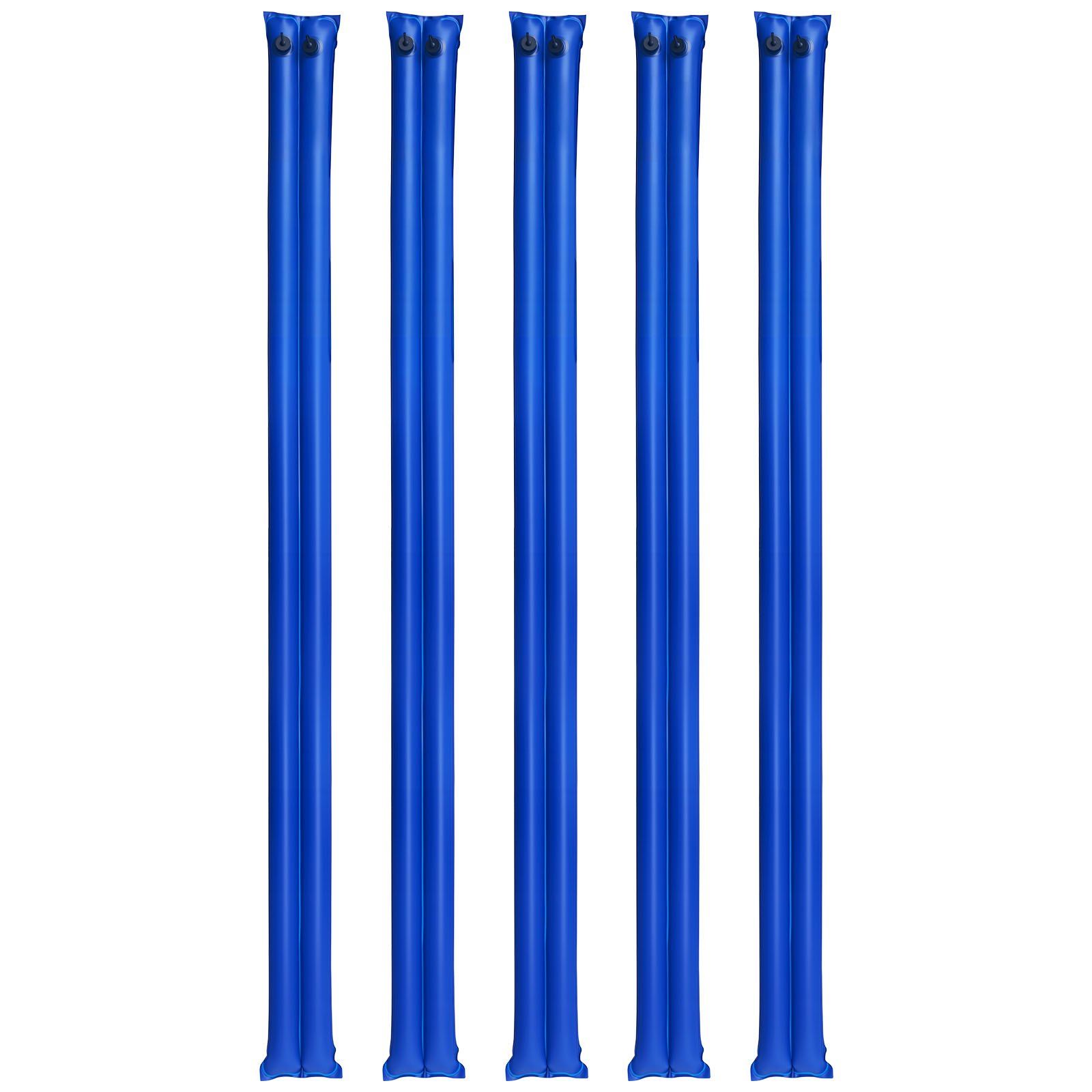 Pool Cover Water Bags, 5 Packs 2560 mm, Double Chamber Pool Cover Water Tubes, 0.4mm Thick PVC Bags Weights with Leakproof Screw Cap, for Inground Swimming-Pool Covers Winter Closing, Blue - Image 1
