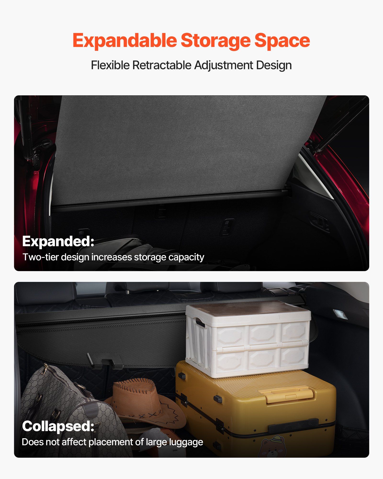 Retractable Cargo Cover, Upgraded Carbon Fiber Texture Trunk Cover, Anti-Peeping Luggage Privacy Shield, Easy Installation Security Shade Car Accessories, for Mazda CX-5 2017-2025 5-Seater - Image 4