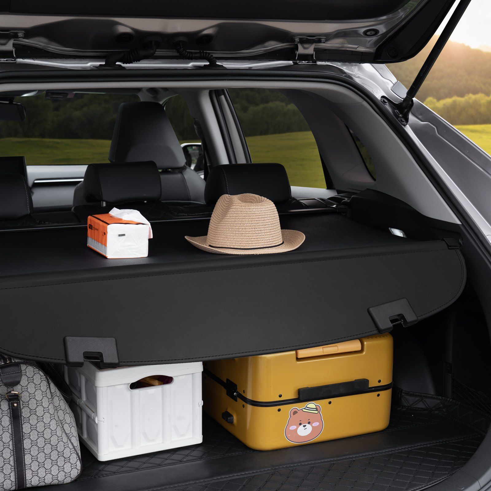 Retractable Cargo Cover for Mazda, Upgraded Waterproof Trunk Cover Security Shield Shade for Mazda CX-5 2017-2025 5-Seater, UV Resistant Rear Trunk Cover, Aluminum Alloy & PVC Leather Texture - Image 8