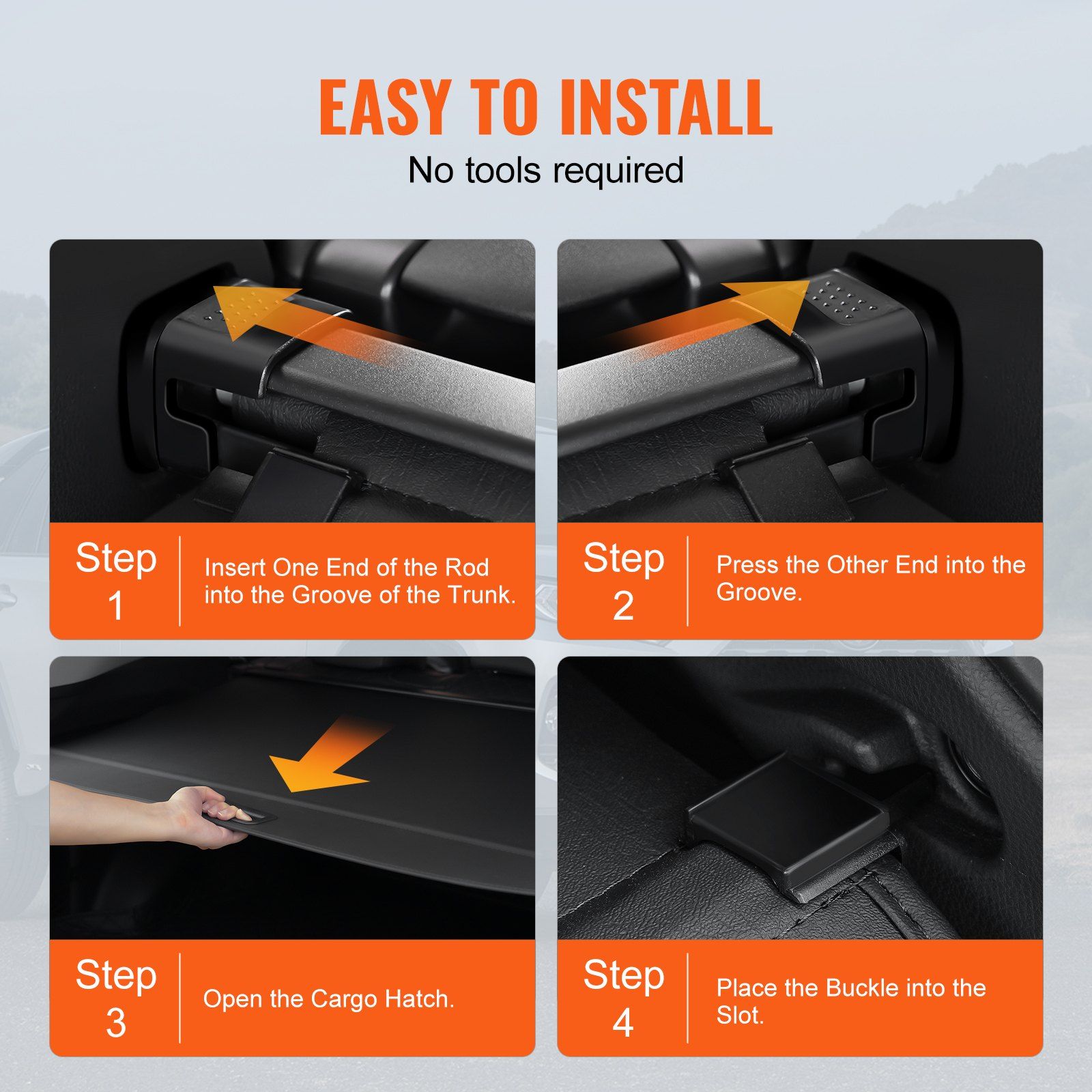 Retractable Cargo Cover for Honda, Upgraded Waterproof Trunk Cover Security Shield Shade for Honda CRV 2023-2025 5-Seater, UV Resistant Rear Trunk Cover with Aluminum Alloy & PVC Leather Texture - Image 5