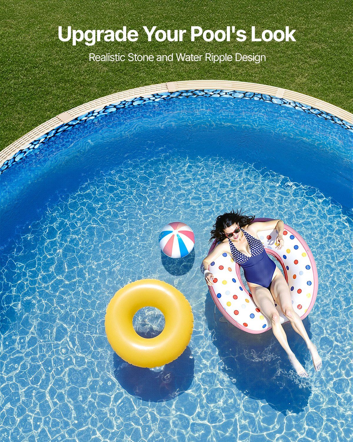 21-ft Round Above Ground Pool Liner, Unibead Pool Liners, Standard Gauge, 52inch Wall Height, Designed for Steel Sided Above-Ground Swimming Pools - Image 6