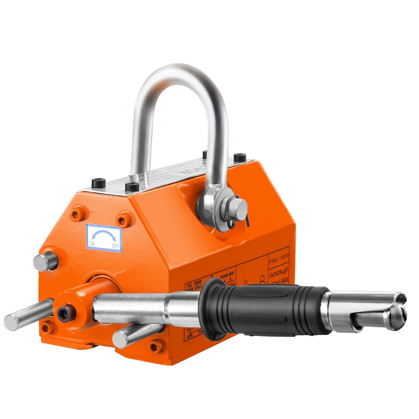 Magnetic Lifter, 600 kg Pulling Capacity, 2.5 Safety Factor, Neodymium & Steel, Lifting Magnet with Release, Permanent Lift Magnets, Heavy Duty Magnet for Hoist, Shop Crane, Block, Board - Image 1