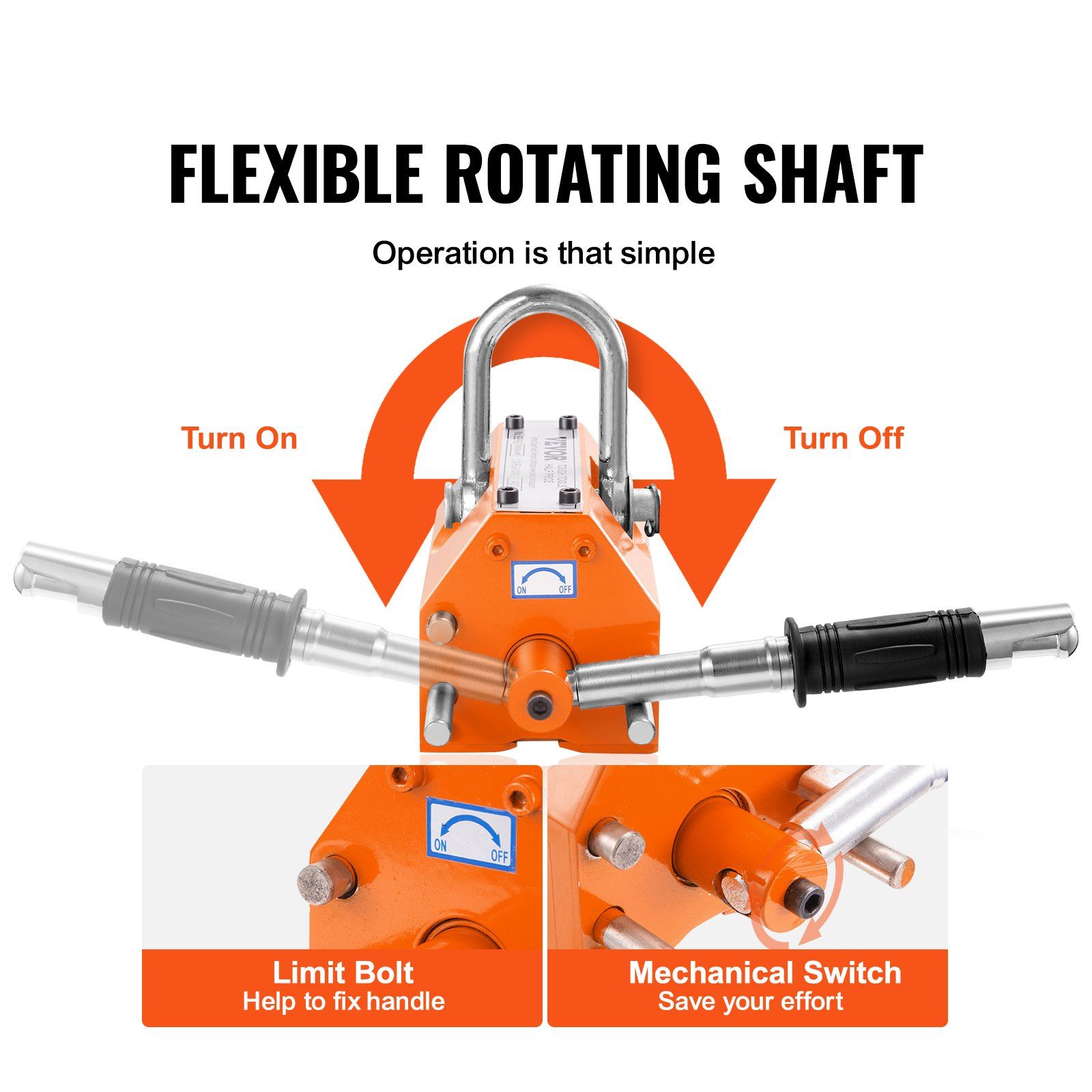Magnetic Lifter, 600 kg Pulling Capacity, 2.5 Safety Factor, Neodymium & Steel, Lifting Magnet with Release, Permanent Lift Magnets, Heavy Duty Magnet for Hoist, Shop Crane, Block, Board - Image 5