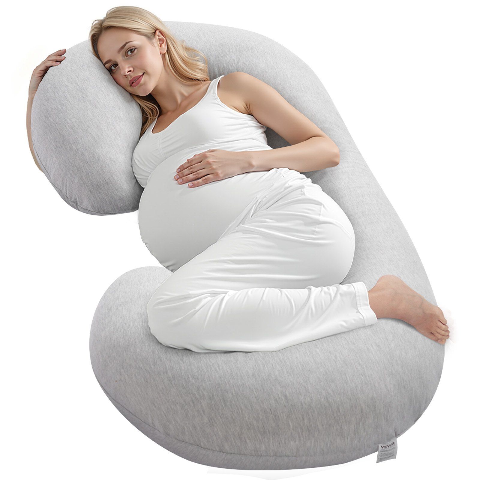 Pregnancy Pillow, C-Shaped Full Body Maternity Pillow, Ultra-Soft and Breathable Pregnant Support Pillows with Removable & Washable Cover, Perfect for Back, Belly, Hip, Legs Relief - Image 1