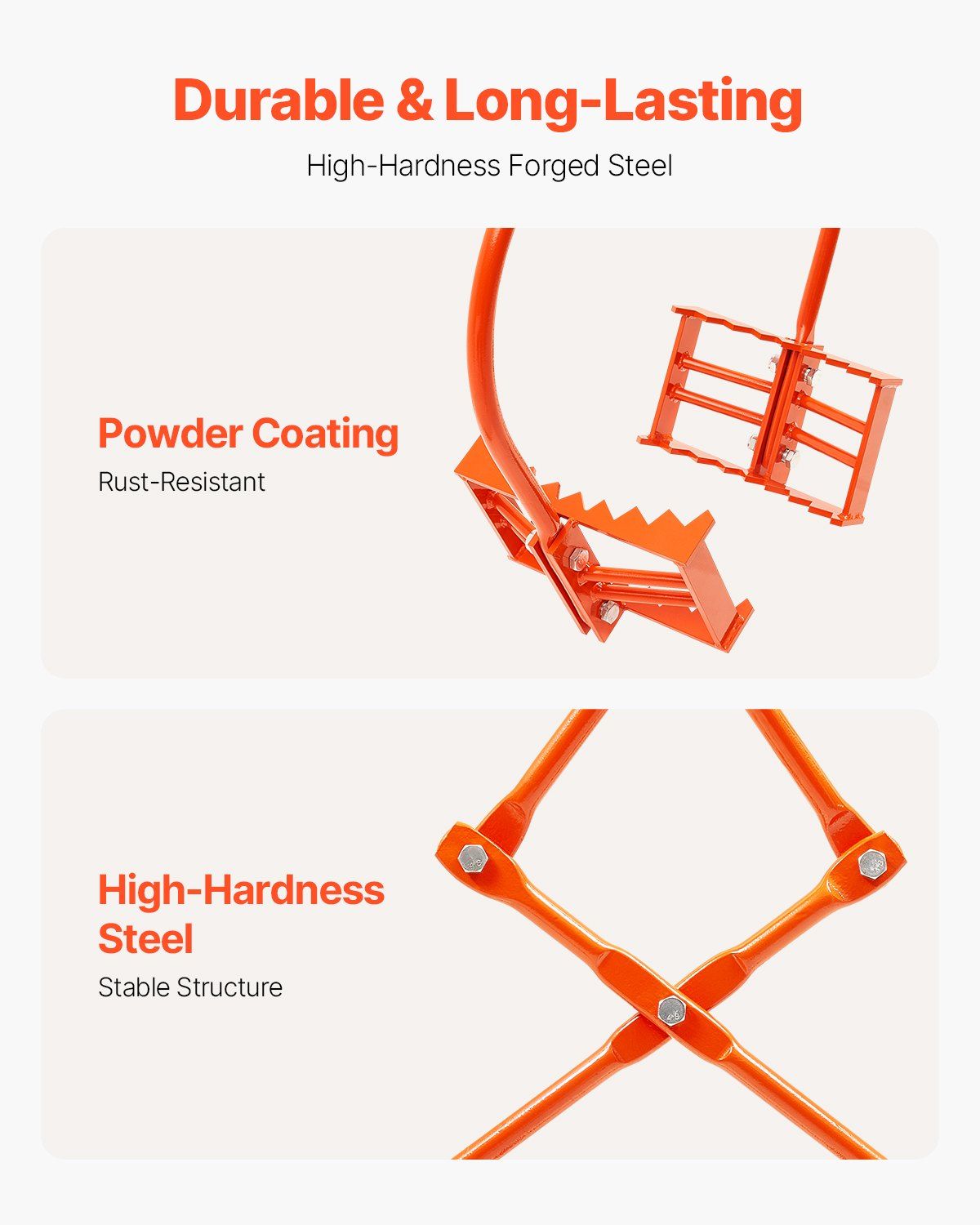 609mm Stone Lifting Tongs, 2-Claw Rock Tongs, Heavy Duty Steel Log Tongs, 500KG Lifting Capacity, Swivel Log Grapple, Serrated Claw Design, Easy Chain Hook up Tongs for Stone Blocks & Marble - Image 5