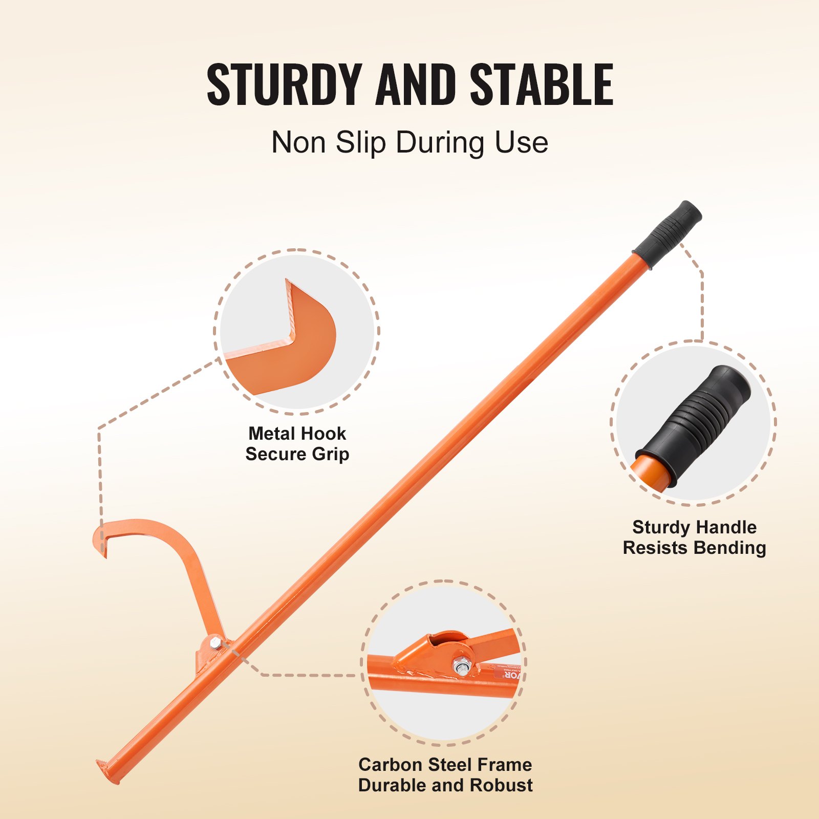 Cant Hook Tool, 46.5 in, Heavy Duty Steel Log Roller, Log Lifter Timber Jack 32