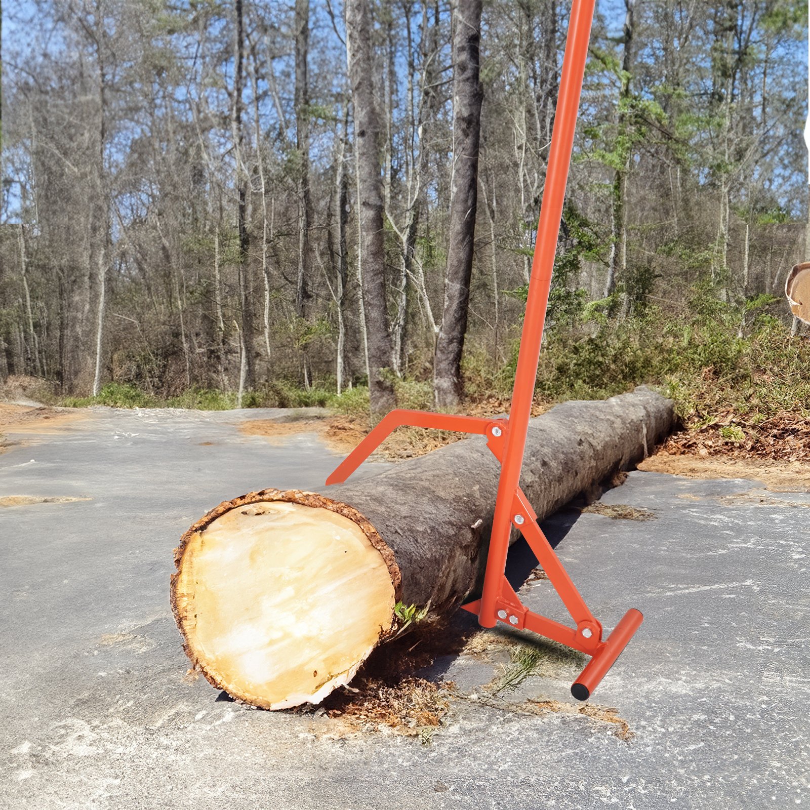 Timberjack, 46.5 in, Heavy Duty Steel Log Roller, Log Lifter with Adjustable Cant Hook, Logging Tools Log Jack for Logs Ups to 25