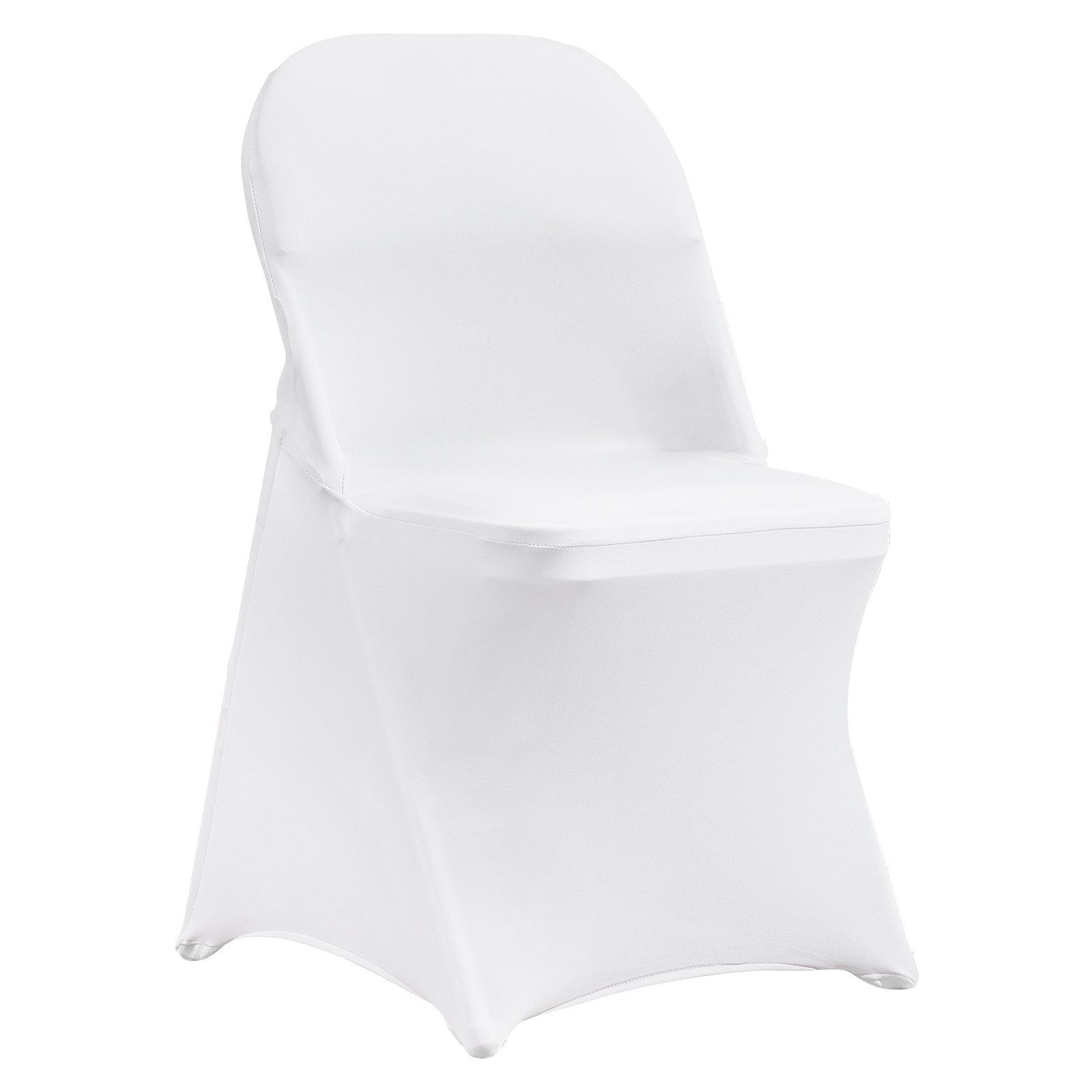 Stretch Spandex Folding Chair Covers, Universal Fitted Chair Cover, Removable Washable Protective Slipcovers, for Wedding, Holiday, Banquet, Party, Celebration, Dining (50PCS White) - Image 1