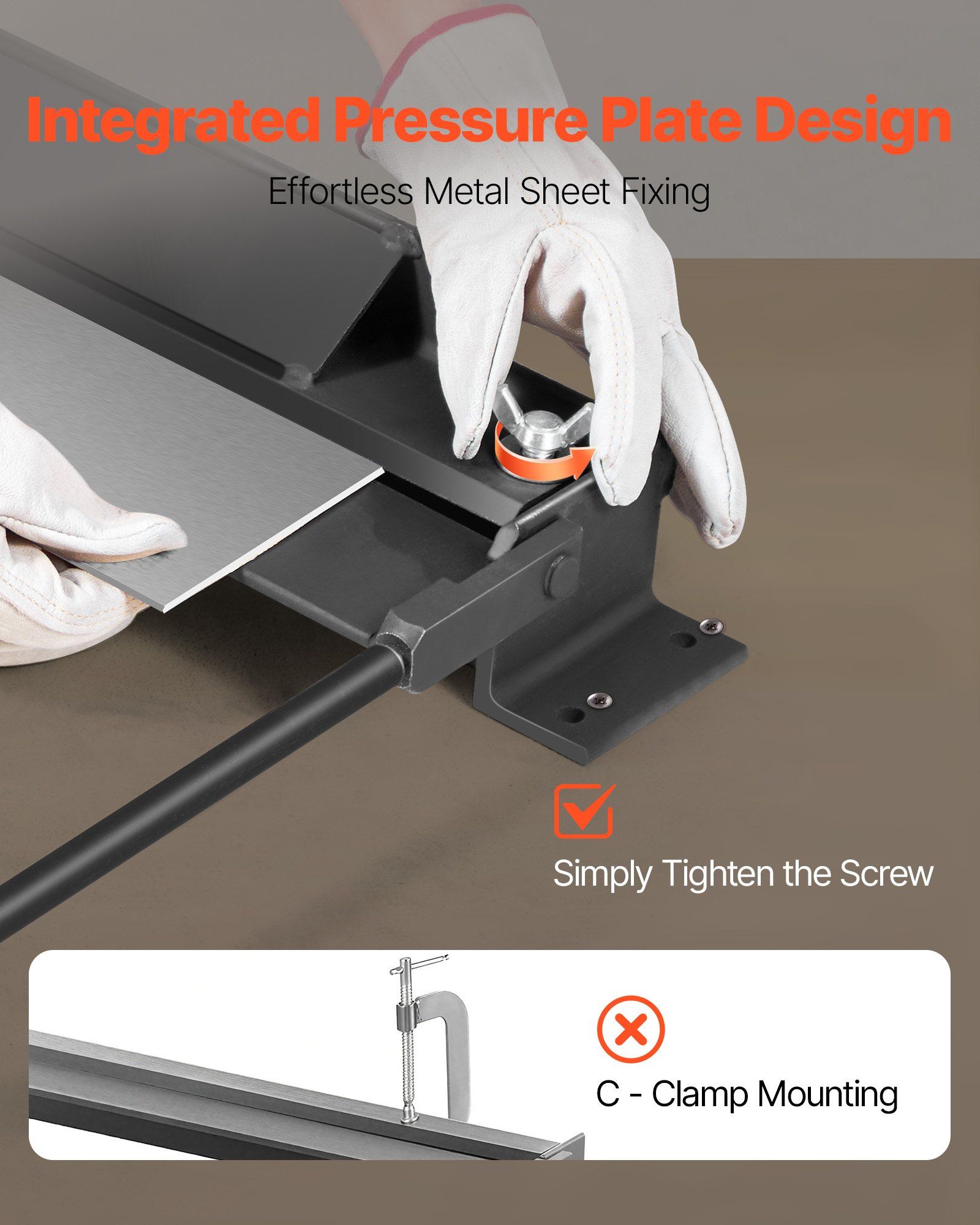 Box and Pan Brake, 762 mm Sheet Metal Bending Brake, 18-Gauge Capacity, 0-135 Degree Adjustable, Metal Bender Machine, No Wobbling, Heavy-Duty Aluminum Folder for Precise Batch Bending - Image 5