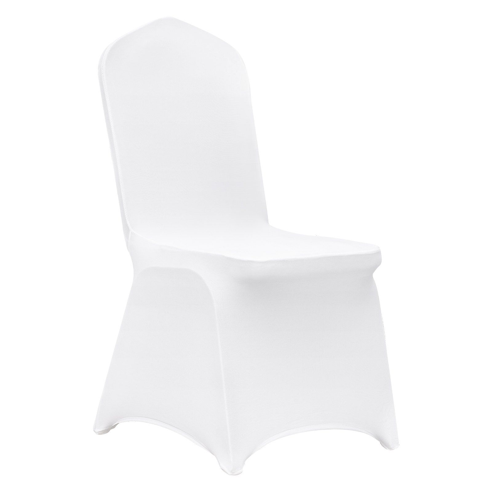 Stretch Spandex Folding Chair Covers, Universal Fitted Chair Cover, Removable Washable Protective Slipcovers, for Wedding, Holiday, Banquet, Party, Celebration, Dining (12PCS White) - Image 1