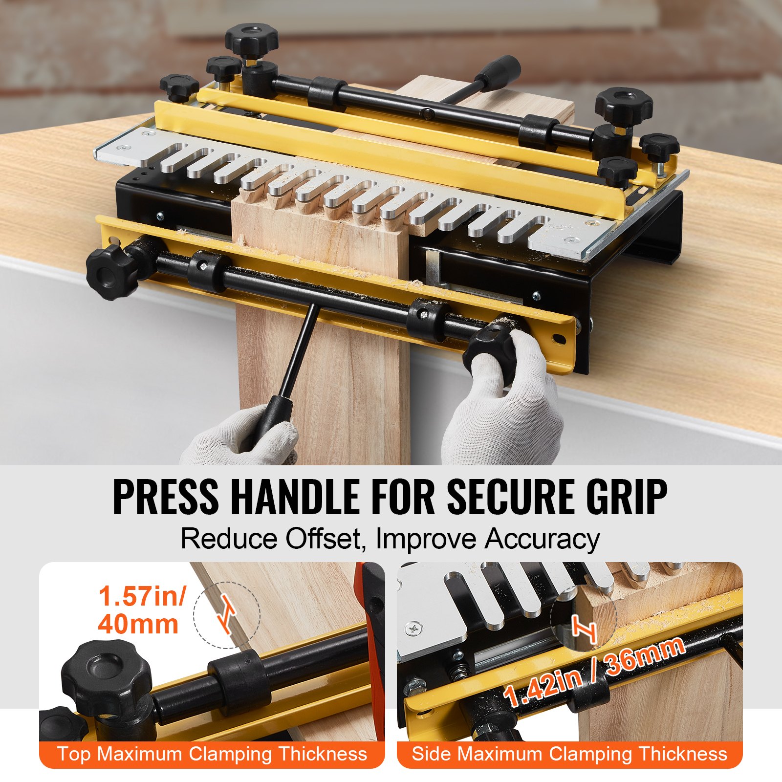 Dovetail Jig, 310 mm Width, Dove Tailing Router Jigs with Router Bit & 1/2” Template, Precise Alignment Dove Tail Jig, Mortise and Tenon Jig Woodworking Tools for Furniture & Wood Cabinet Making - Image 6