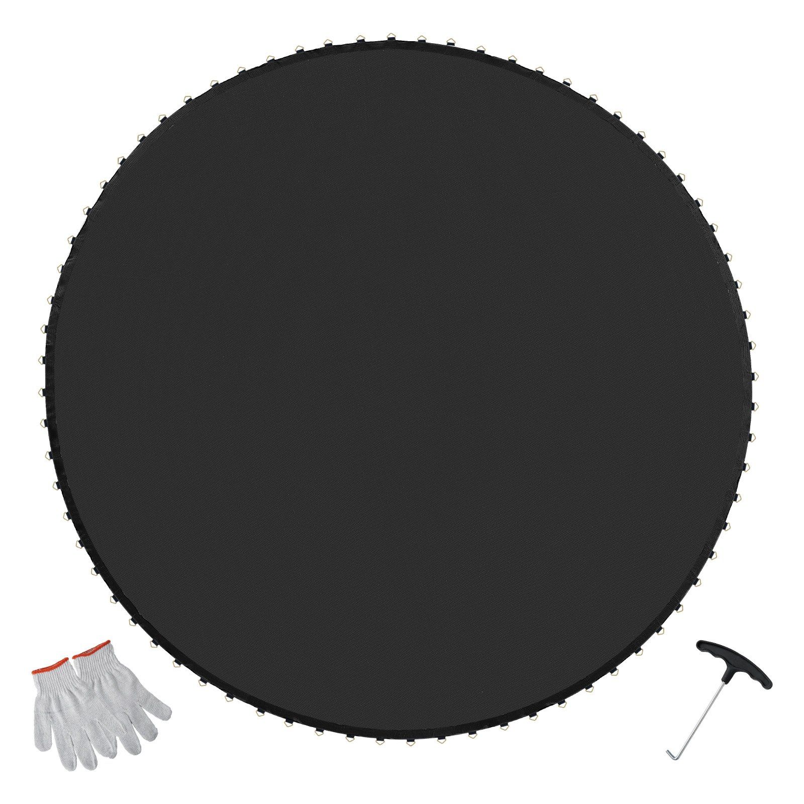 Replacement Trampoline Mat, Jumping Mat Fits 15ft Frame, Universal Jumping Mat for 15ft Round Trampoline, Reinforce UV-Resistant Mat with Spring Tool & Durable V-Rings, Fit 7