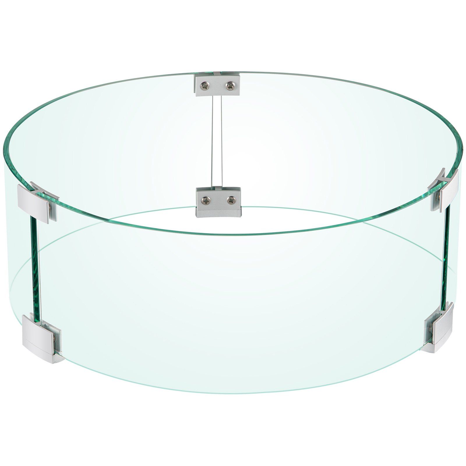 Fire Pit Wind Guard Tempered Glass Flame Guard 17x17x6 In 1/4-In Thick - Image 1