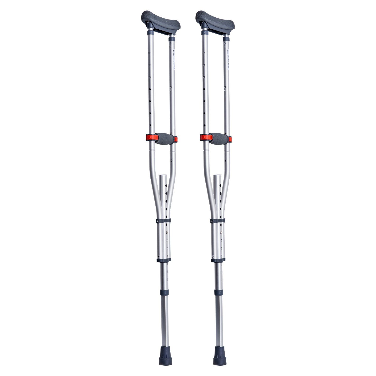Underarm Crutches, 13-Level Height Adjustable Underarm Walking Crutches, Lightweight Aluminum Crutches for Adults Teenager - with Soft Underarm Pad for Leg Injury Surgery Disabled, 1 Pair 300LBS - Image 1
