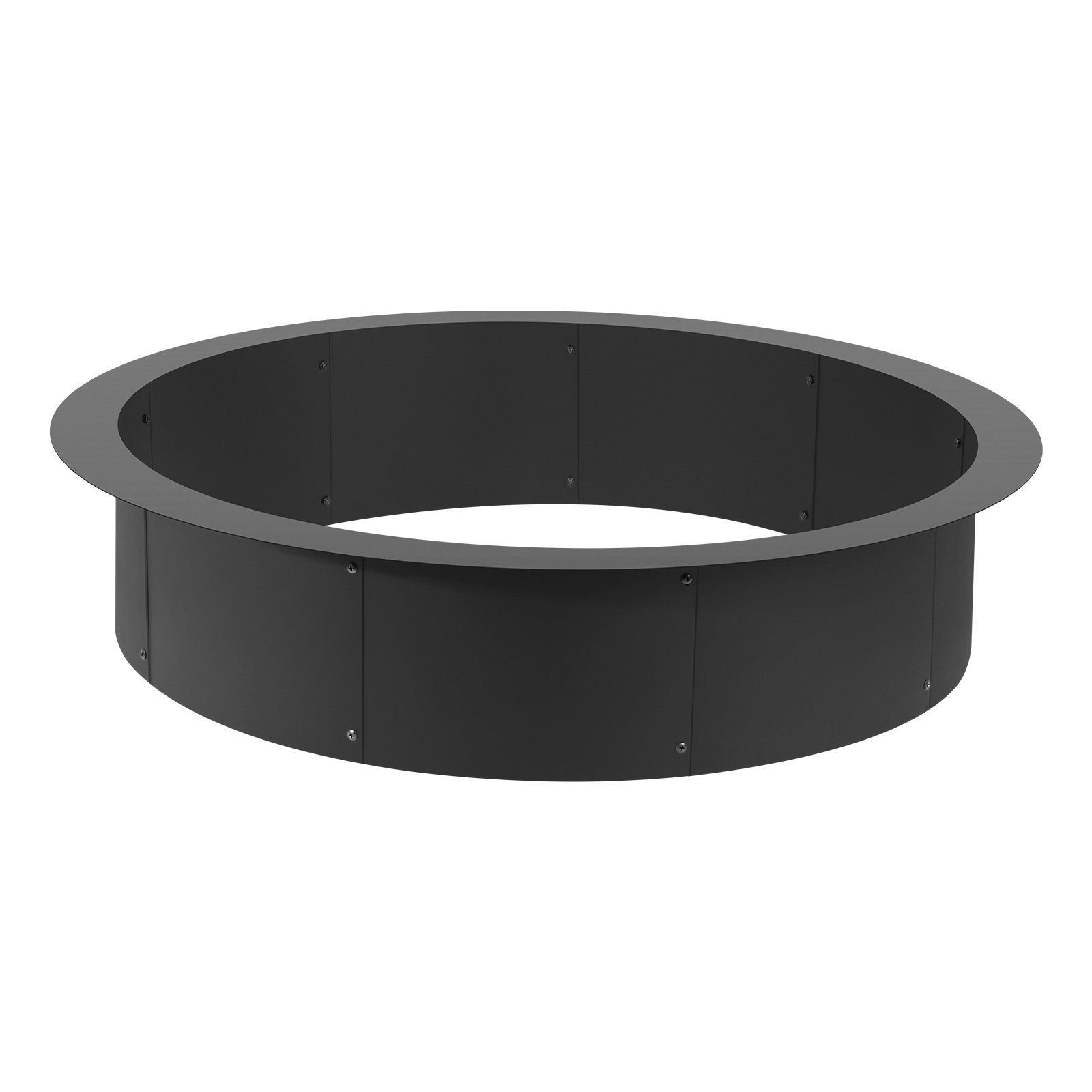 Fire Pit Ring, 44-Inch Outer/39-Inch Inner Diameter, 10inch Height 2.5mm Thick Fire Pit Insert, Heavy Duty Carbon Steel Liner DIY Campfire Ring above or In-Ground, for Outdoor Camping, Bonfires - Image 1