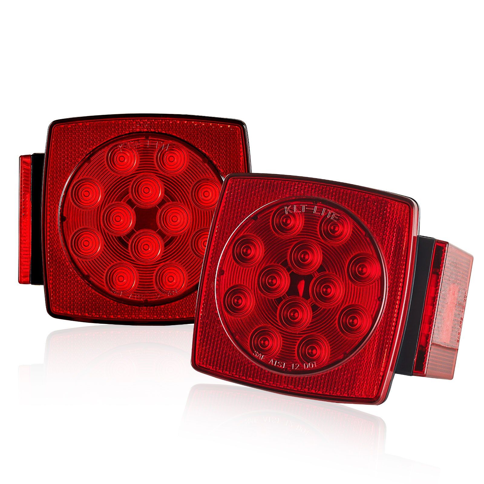 Trailer Lights, LED Trailer Tail Lights Kit with Stop Brake Turn Tail License Plate Clearance Lamp, Waterproof Tow Lighting Kit with Wiring Harness for Boat Truck Camper RV Snowmobile Caravan - Image 1