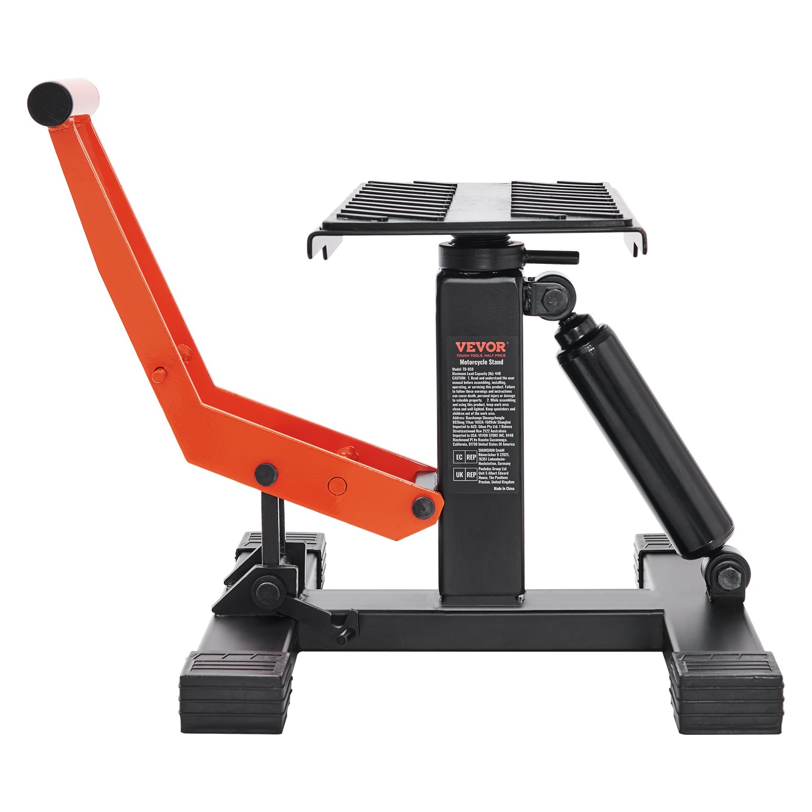 Dirt Bike Lift Stand, Motorcycle Jack Lift Stand 440 lbs Capacity and Hydraulic Lift Operation, Adjustable Height Hoist Table, for Dirt Pit Bike Repair, Maintenance, Dirt Bike Accessories - Image 1