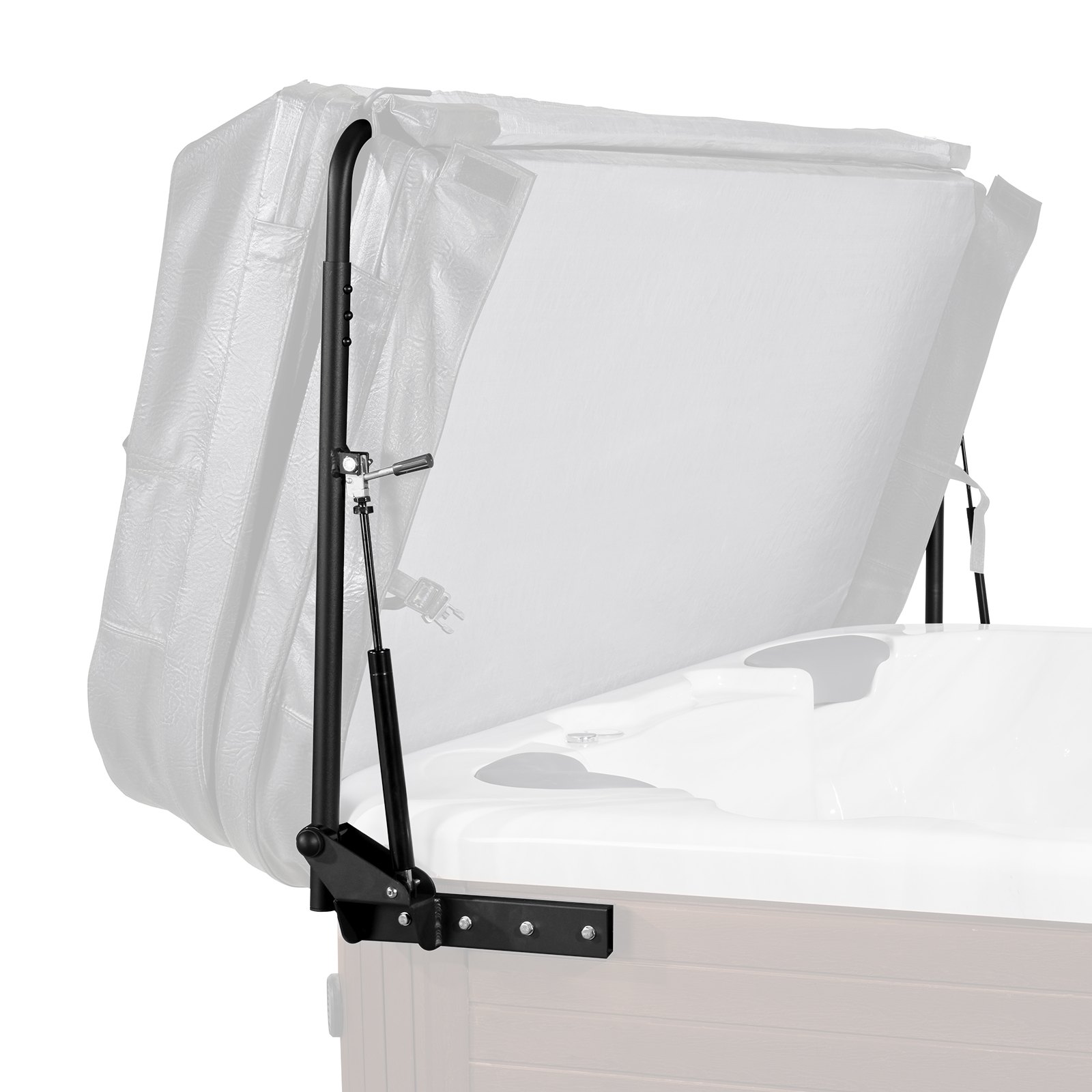 Hot Tub Cover Lift, Spa Cover Lift, Hydraulic, Width 175.26cm - 254.11cm Adjustable, Installed on Both Sides at the Top, Suitable for Various Sizes of Rectangular Bathtubs, Hot Tubs, Spa - Image 1
