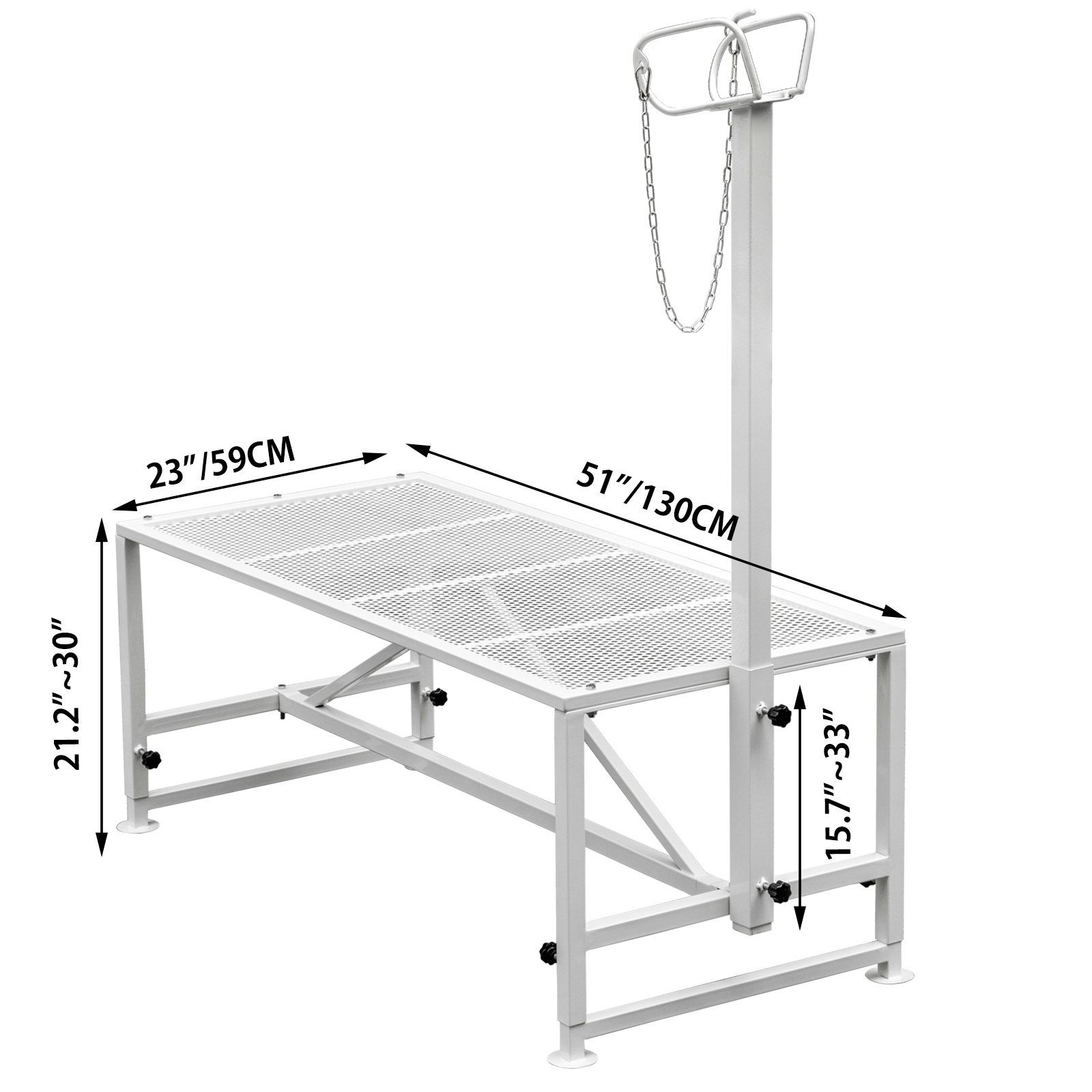 Livestock Stand 51x23 inches, Trimming Stand with Straight Head Piece, Goat Trimming Stand Metal Frame Sheep Shearing Stand Livestock Trimming Stands - Image 8