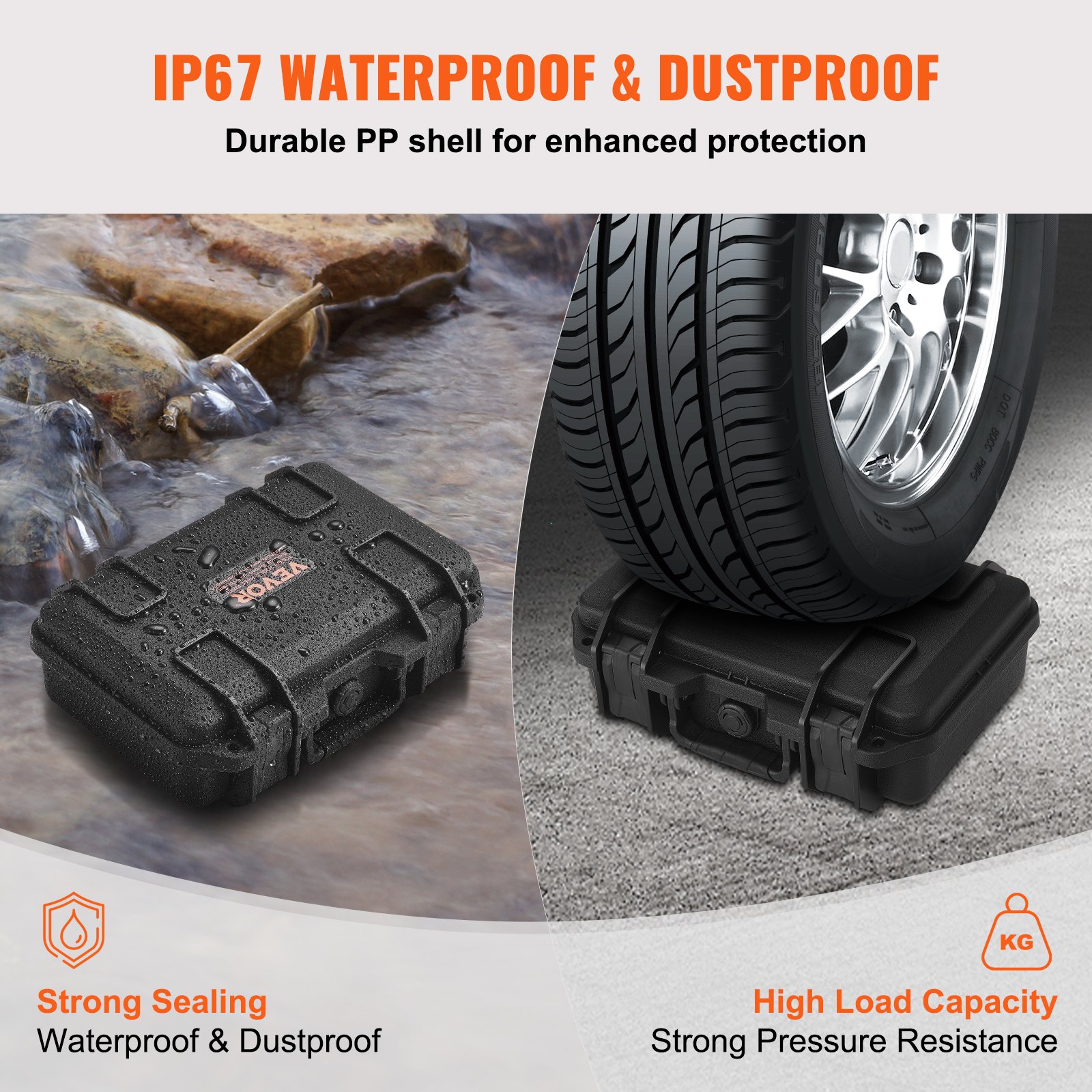 Hard Pistol Cases with Pre-cut PU Foam, Waterproof & Dustproof Hard Gun Case for 1 Pistol, 12.59×9.01×4.4 in Lockable Pistol Case, Black - Image 3