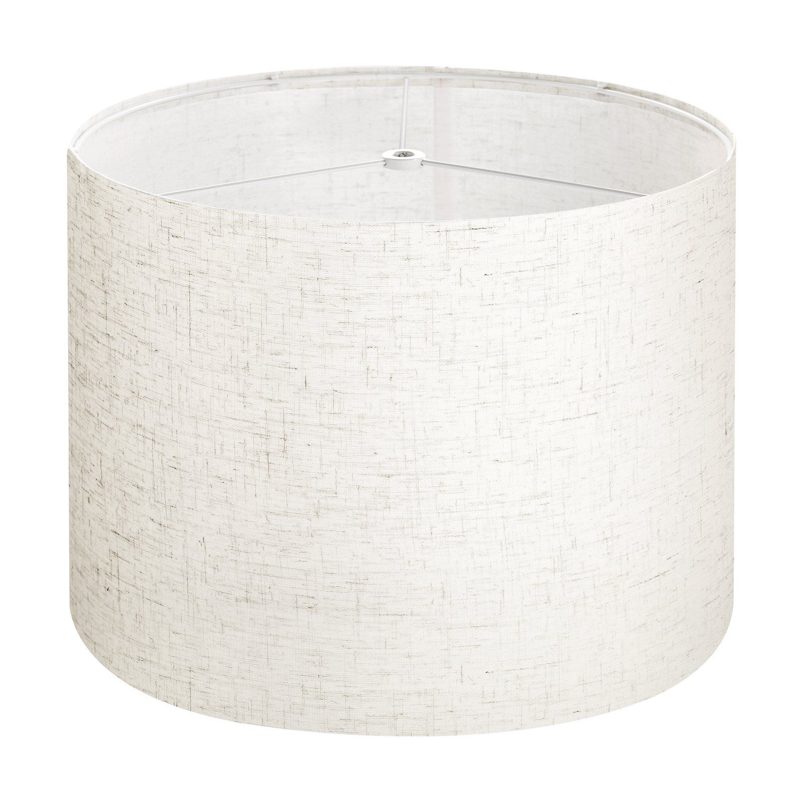 Drum Lamp Shade, 33 cm Top x 33 cm Bottom x 25 cm High, Medium Drum Linen Lampshade, Replacement Lamp Shade for Table Lamps Floor Lamps Pendant Lights, Easy Assembly Required (Light Linen) - Image 1