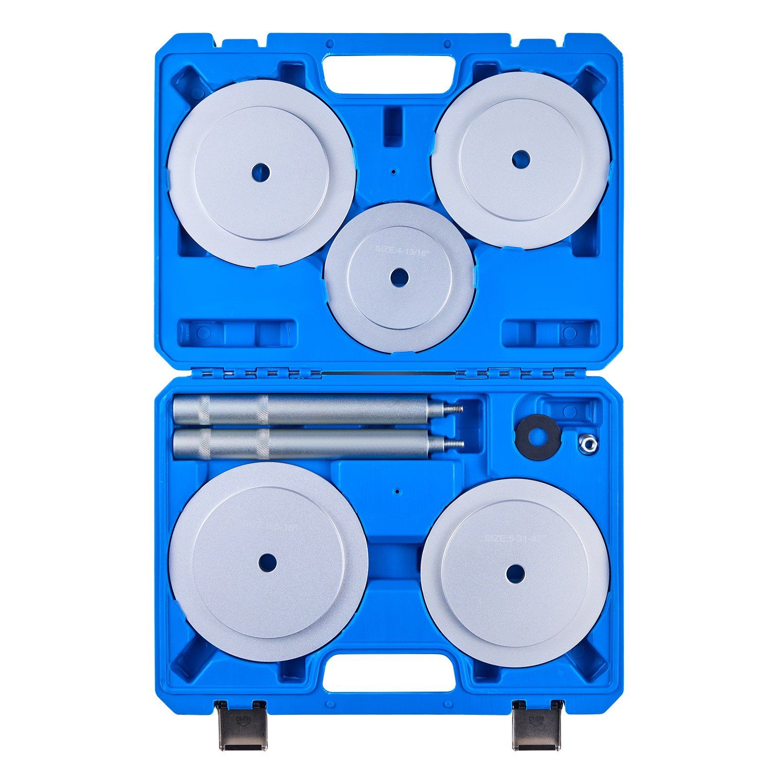 Bearing Press Kit, 7 Pcs, Bearing Race and Seal Driver Set with 5 Bushings, Handle Shaft and Extension Rod, Bushing Driver Tool Set, Heavy Duty Removal Installation Tool Kit with Storage Case - Image 1