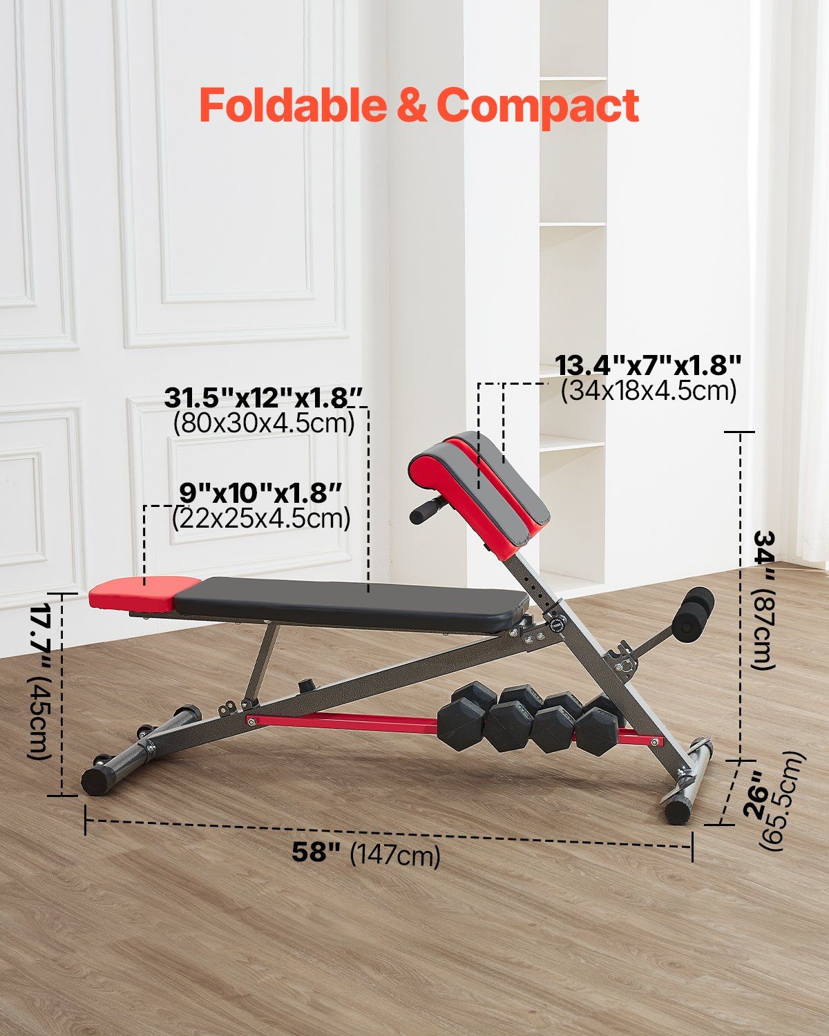 Multi-Functional Weight Bench for Full Body Workout, Roman Chair Hyperextension Bench, 660 lbs Adjustable Extension Equipment for Back Arm Core Ab Workout, Sit Up Exercise Machine for Home Gym - Image 7