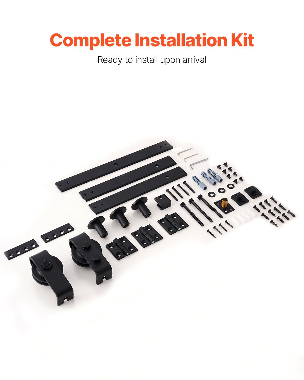 Bi-Folding Sliding Barn Door Hardware Track Kit, 36