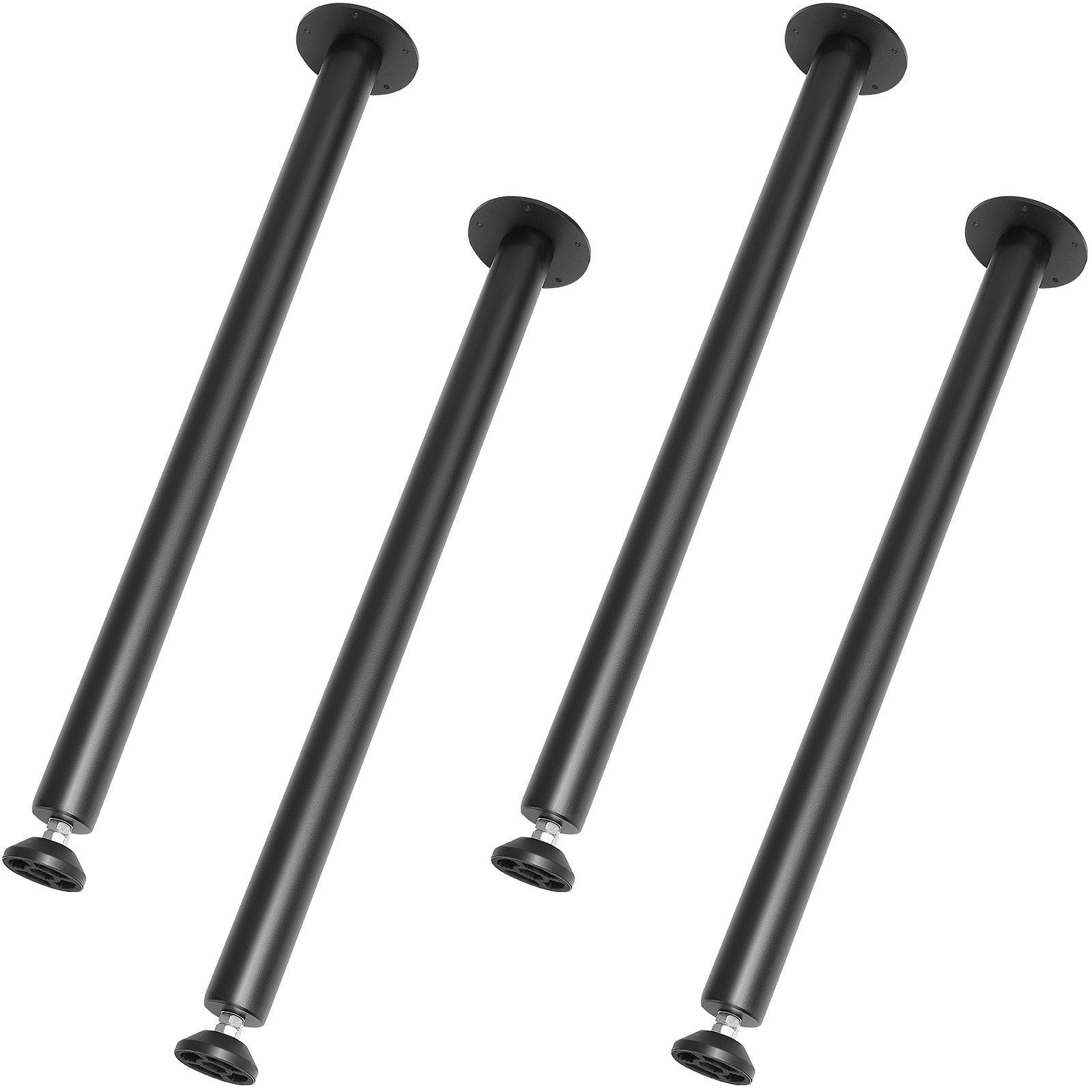 762MM Adjustable Desk Legs, Reinforced Steel Office Table Furniture legs Set of 4 for DIY, 544.3KG Load Capacity Heavy Duty Desk Legs, Quick Instalation Legs with Adjustable Foot Cup Black - Image 1