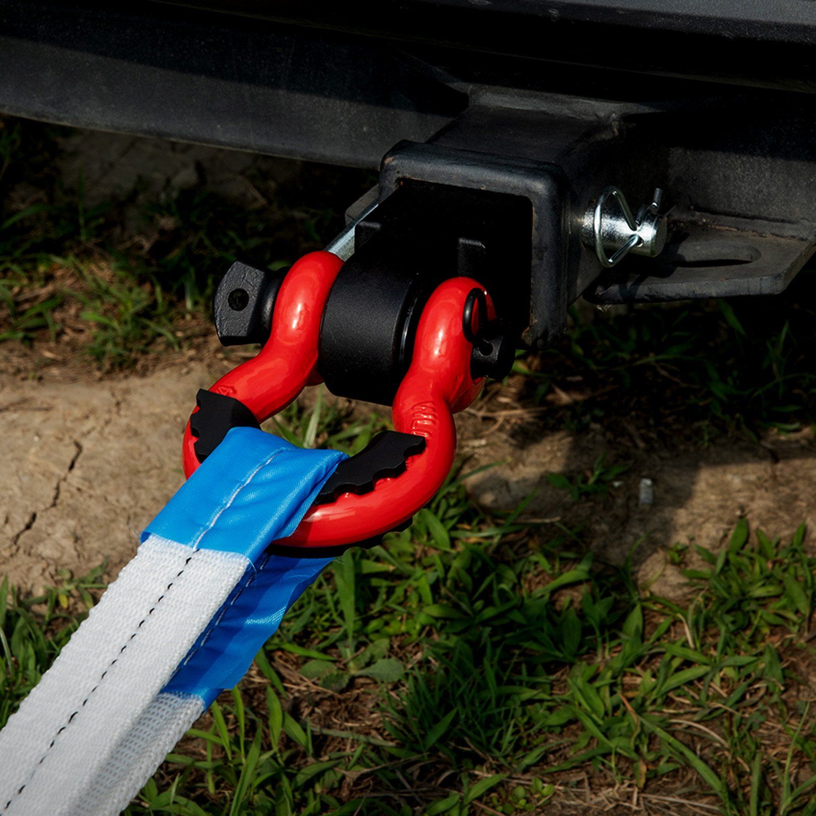 Shackle Hitch Receiver 50 mm, 29.9 Tons Breaking Strength, D Ring Shackle with Trailer Hitch Lock Pin, Heavy Duty Towing Accessories for Trucks, Jeeps, Off-Road Vehicle Recovery, Aluminum Alloy - Image 8