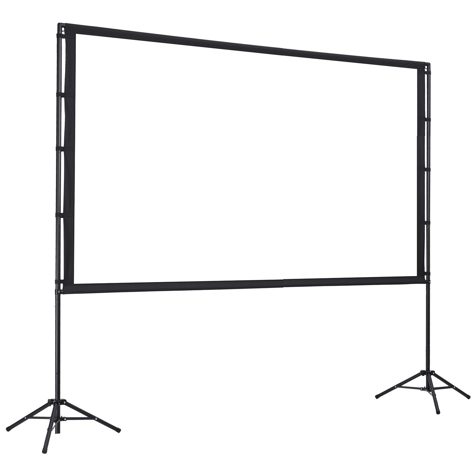 Projector Screen with Stand, 100 Inch 160° Wide Angle Indoor Outdoor Projection Screen, 16:9 4K HD Wrinkleless Portable Dual-Tripod Screens with Carry Bag, for Movie Home Theater Presentation - Image 1