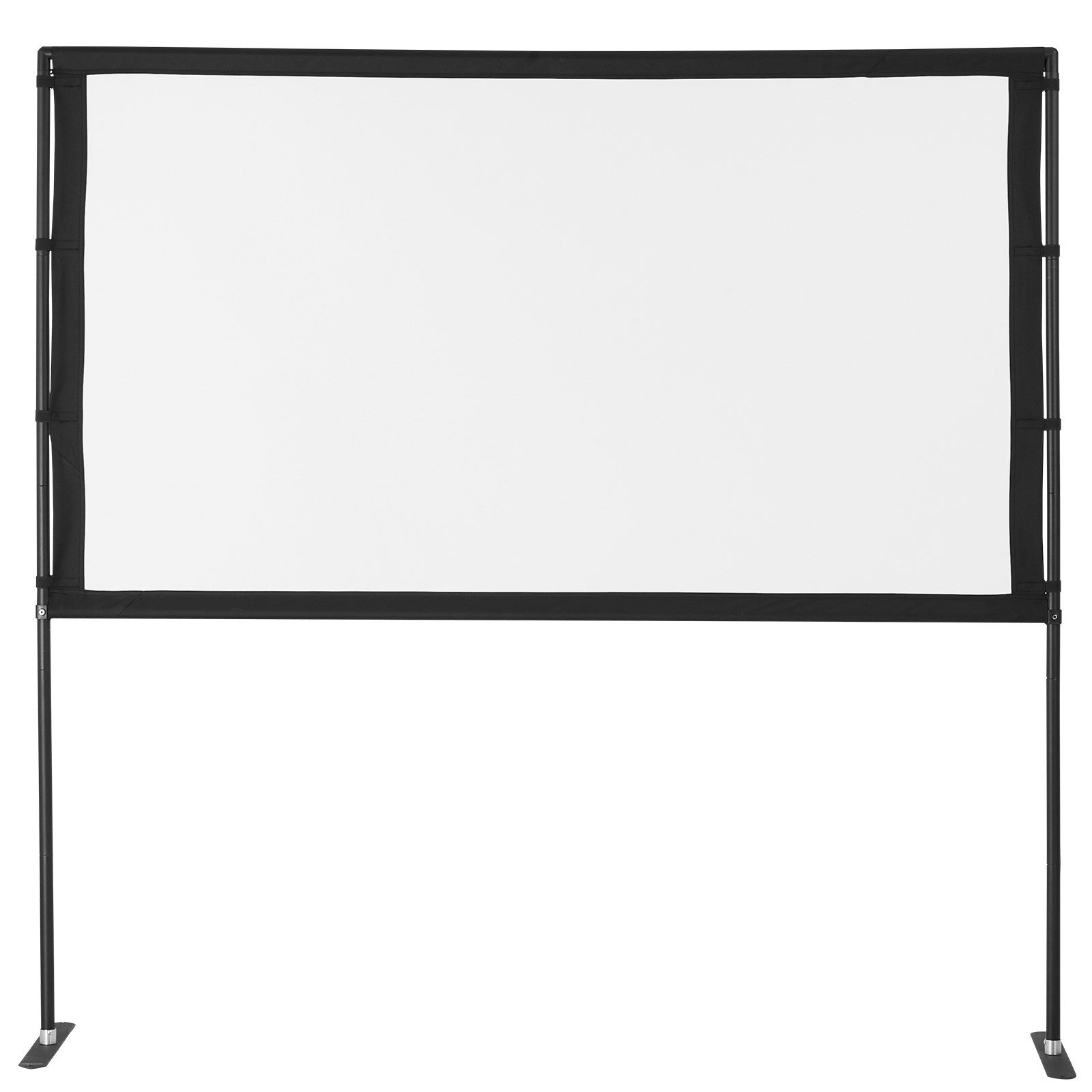 Projector Screen with Stand, 80 Inch 160° Wide Angle Indoor Outdoor Projection Screen, 16:9 4K HD Wrinkleless Portable Dual-Stand Screens with Carry Bag, for Movie Home Theater Presentation - Image 1