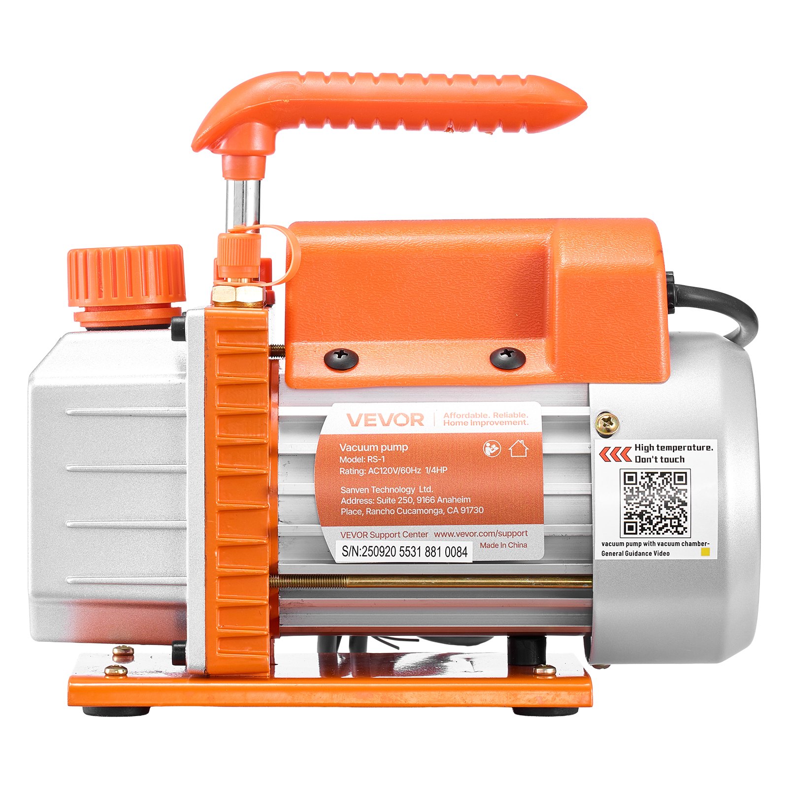 11.36 L Vacuum Chamber with Pump, 3.5 CFM 99 L/min, Single Stage Vacuum Pump, Stainless Steel Degassing Chamber Kit, Tempered Glass Lid, 1.5 m Hose, for Stabilizing Wood Degassing Silicone Resin - Image 1
