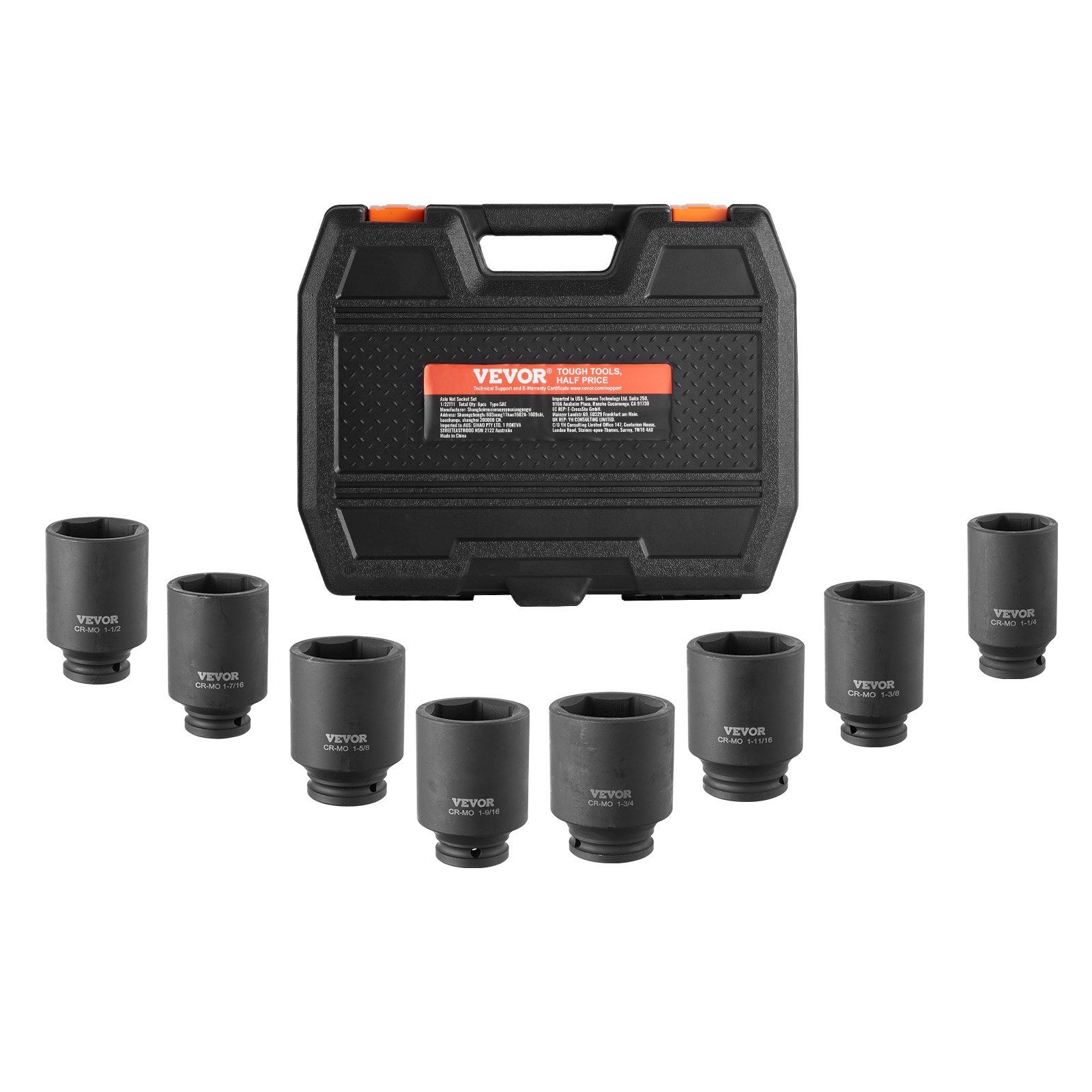 Axle Nut Impact Socket Set, 1/2