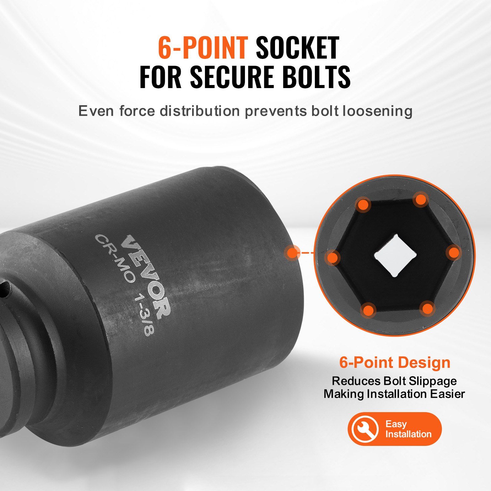 Axle Nut Impact Socket Set, 1/2