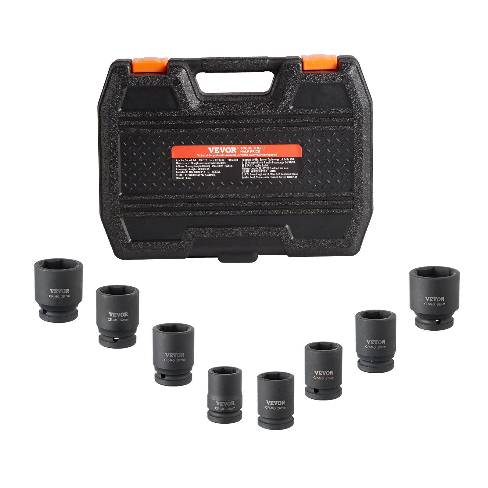 Axle Nut Impact Socket Set, 3/4
