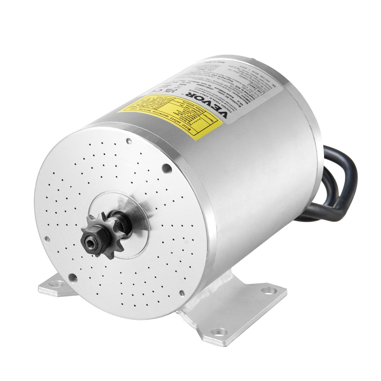 1800W Electric Brushless DC Motor Kit - 48V 4500rpm Motor with Upgraded Speed Controller and Throttle Grip Kit for Go Karts E-Bike Motorcycle Scooter DIY - Image 1